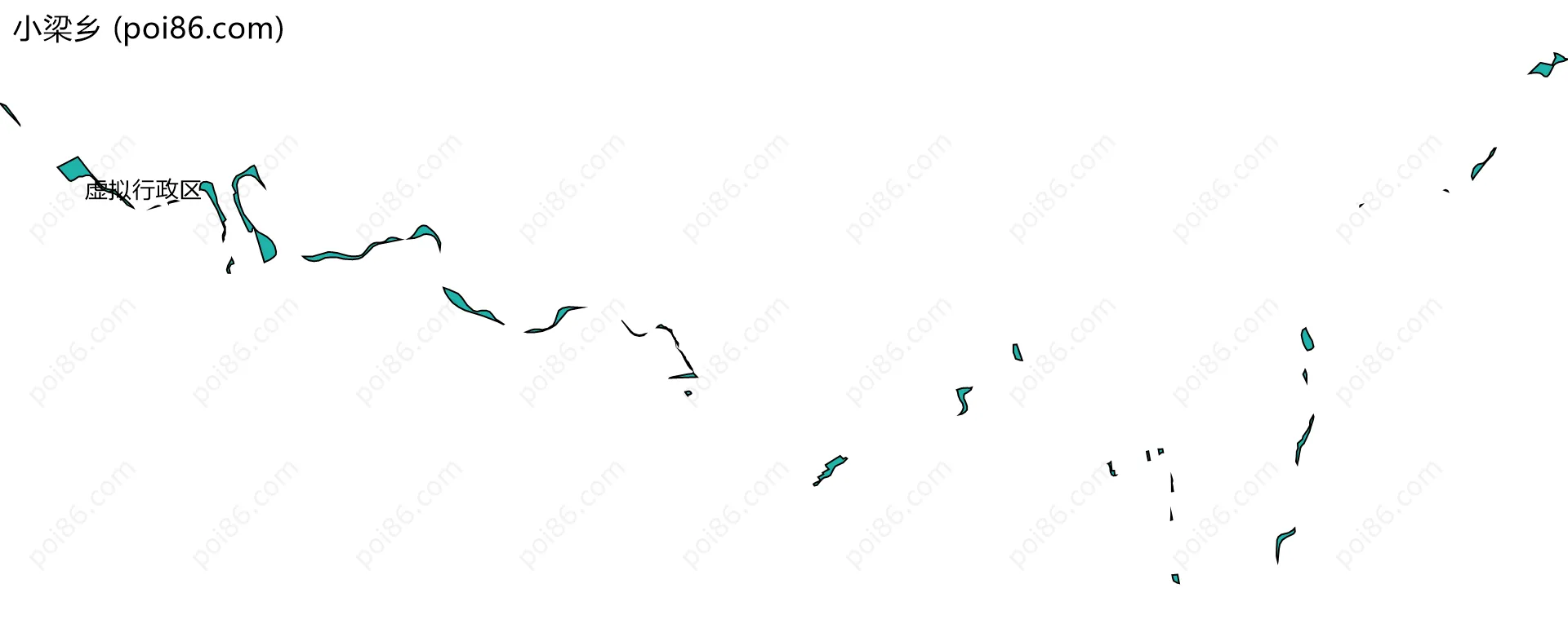 小梁乡边界地图(五级行政区划)