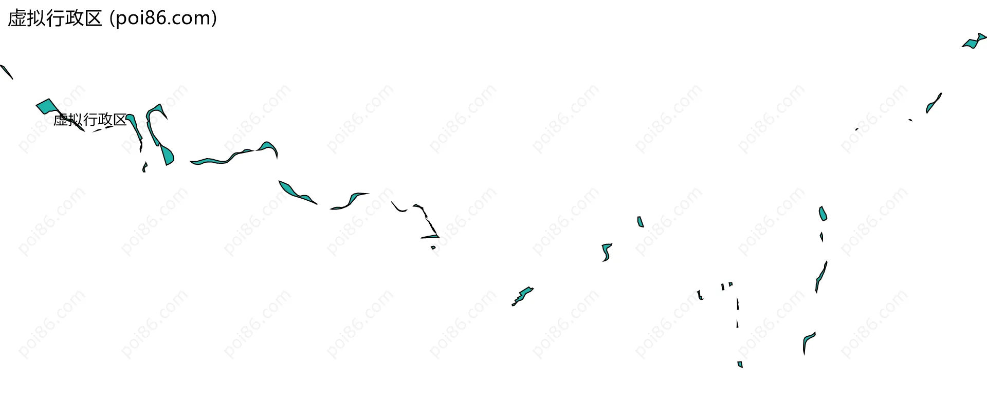 虚拟行政区边界地图