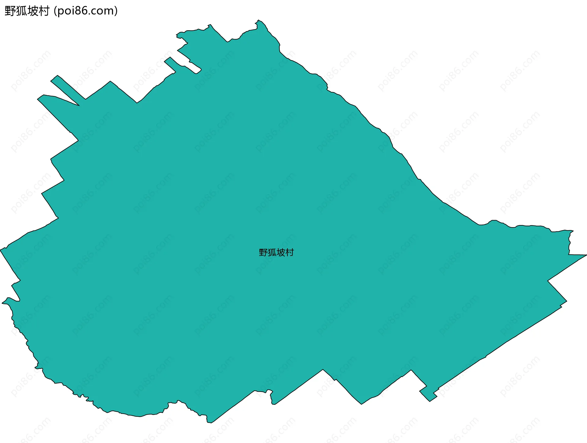 野狐坡村边界地图