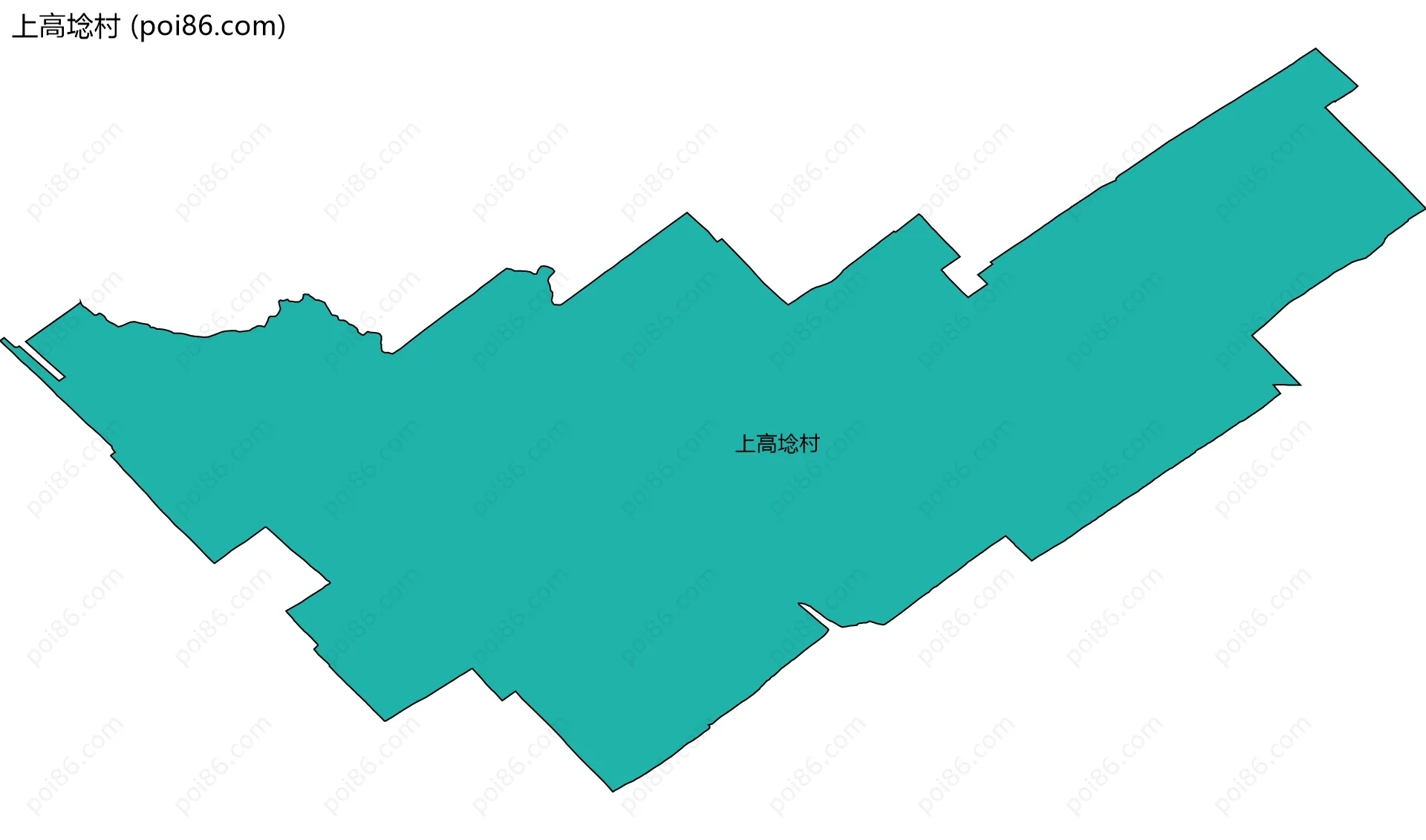 上高埝村边界地图