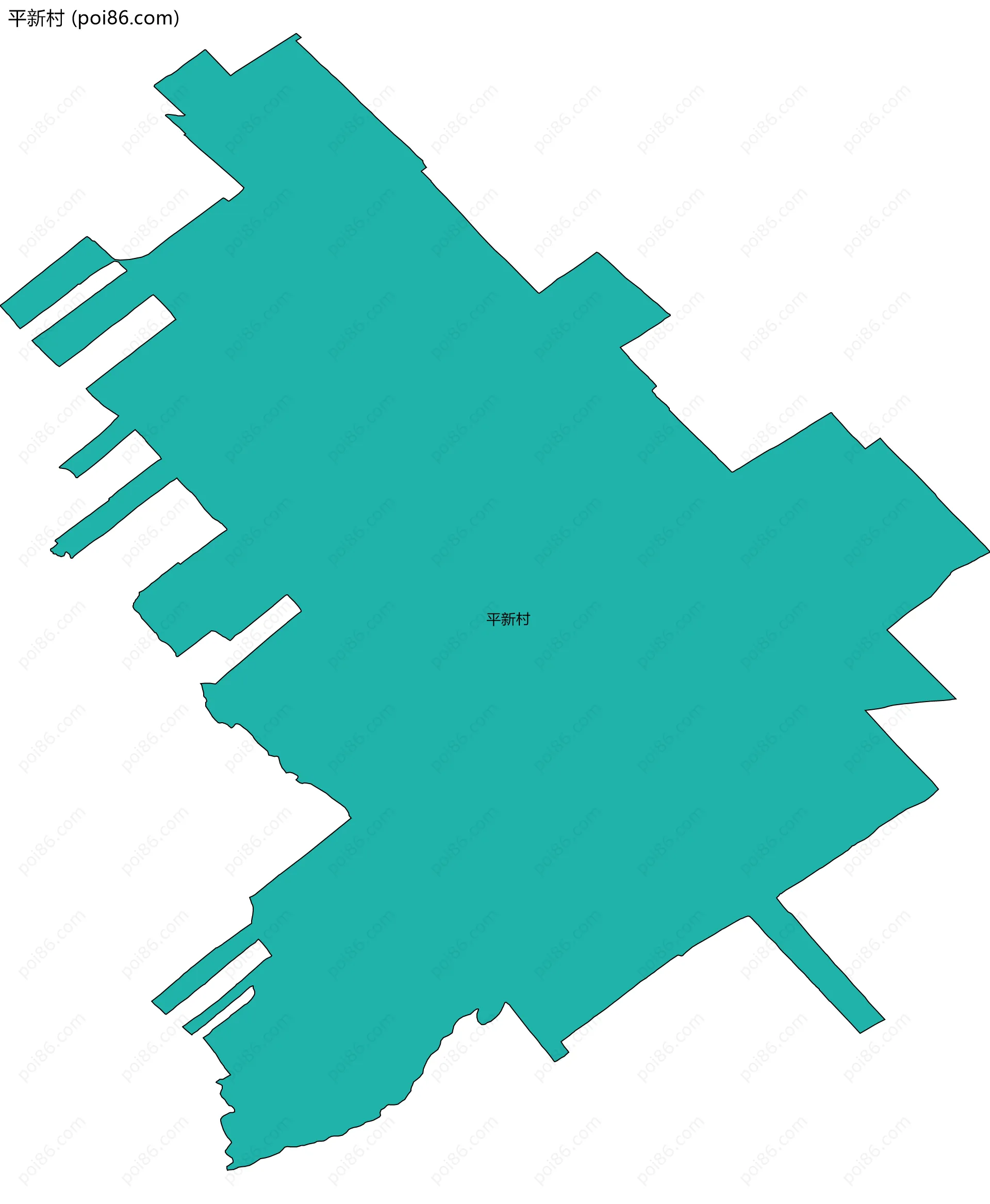平新村边界地图