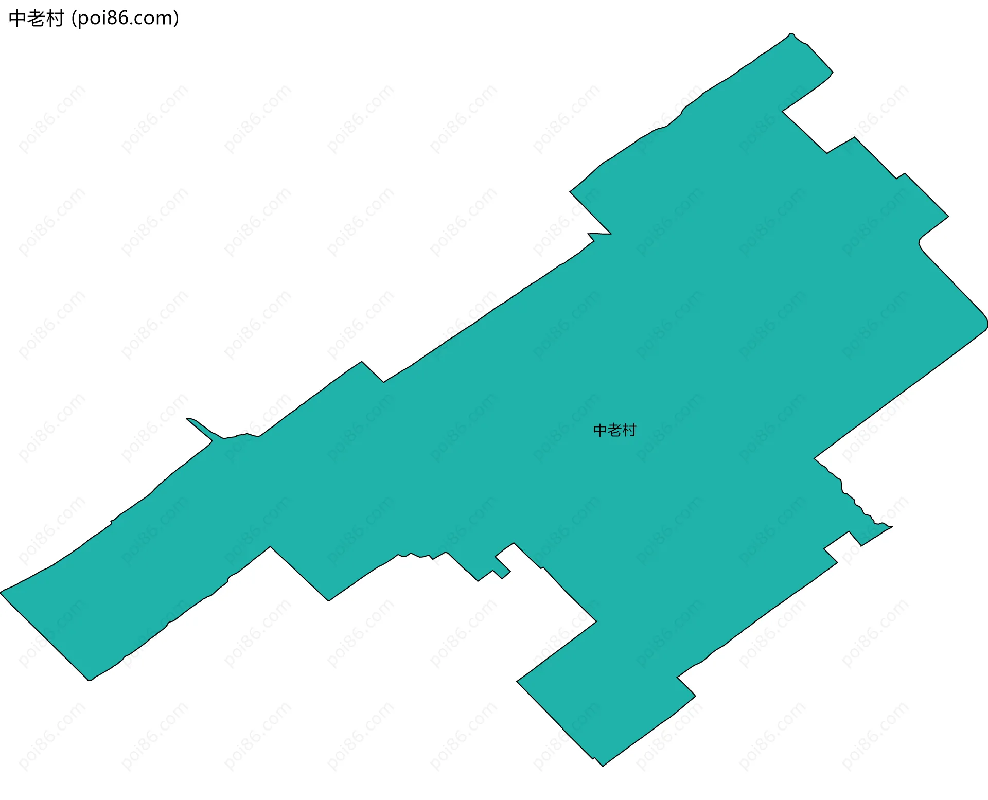 中老村边界地图