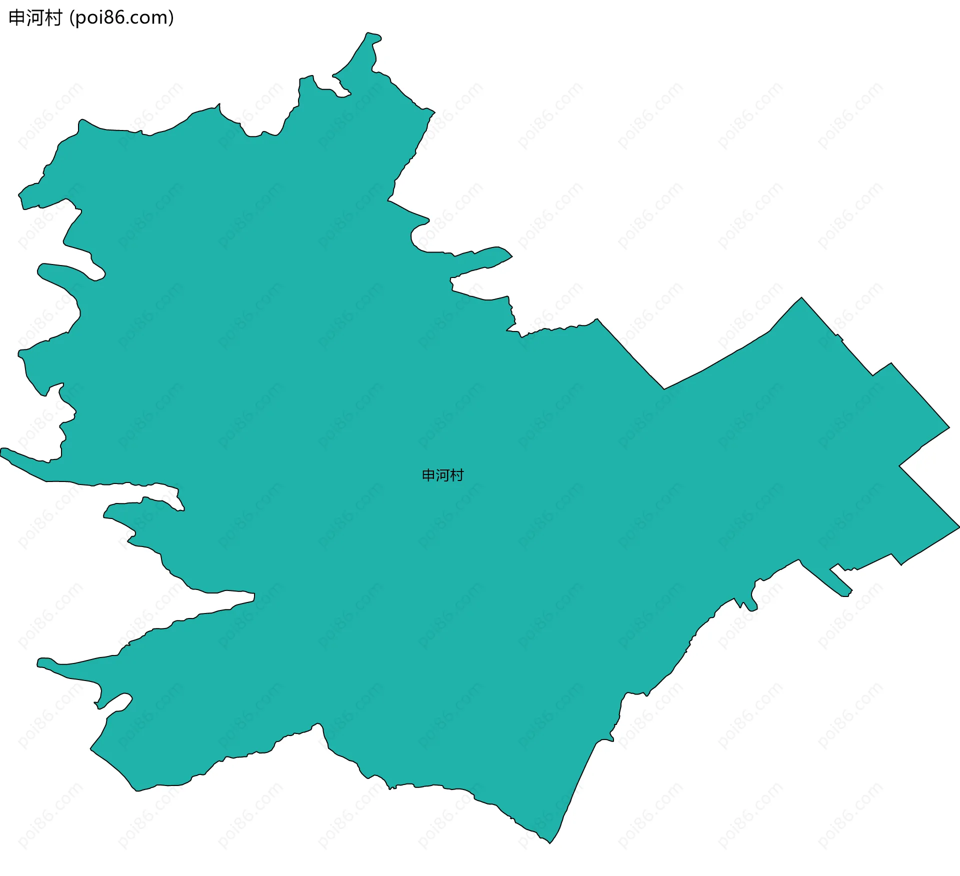 申河村边界地图