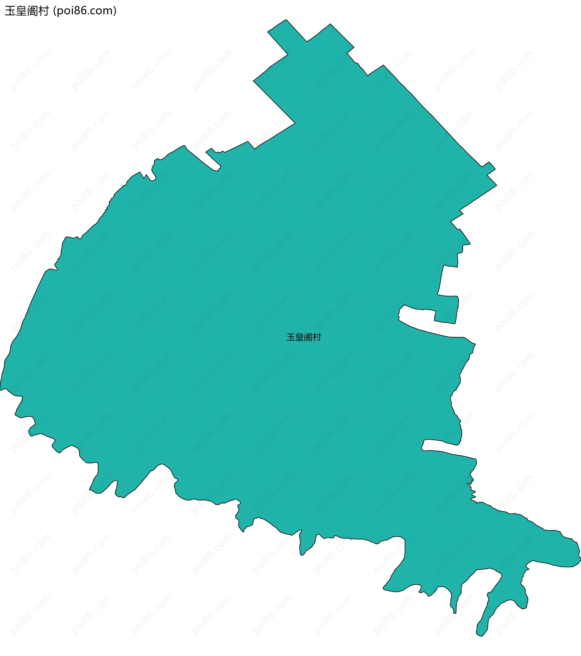 玉皇阁村边界地图