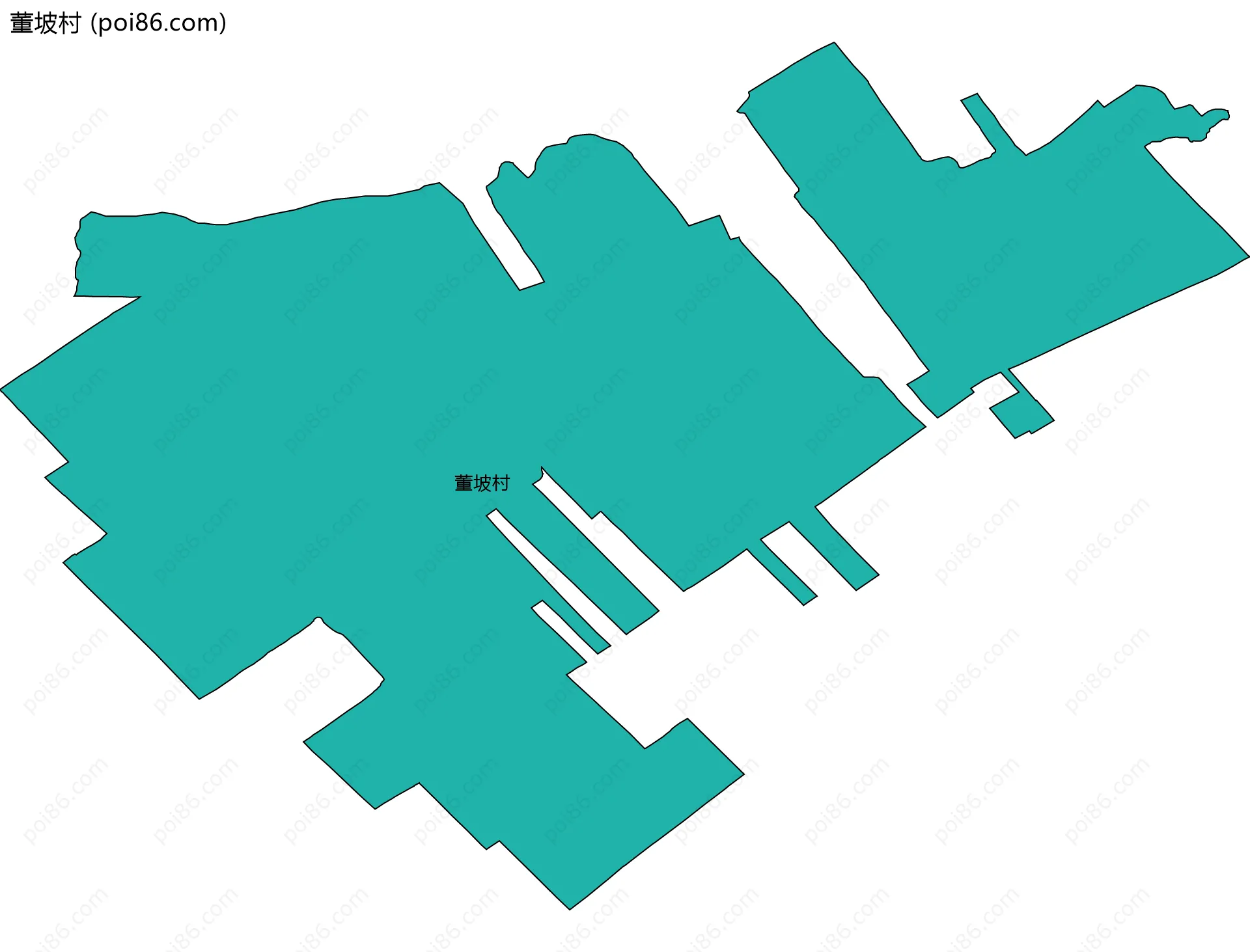 董坡村边界地图