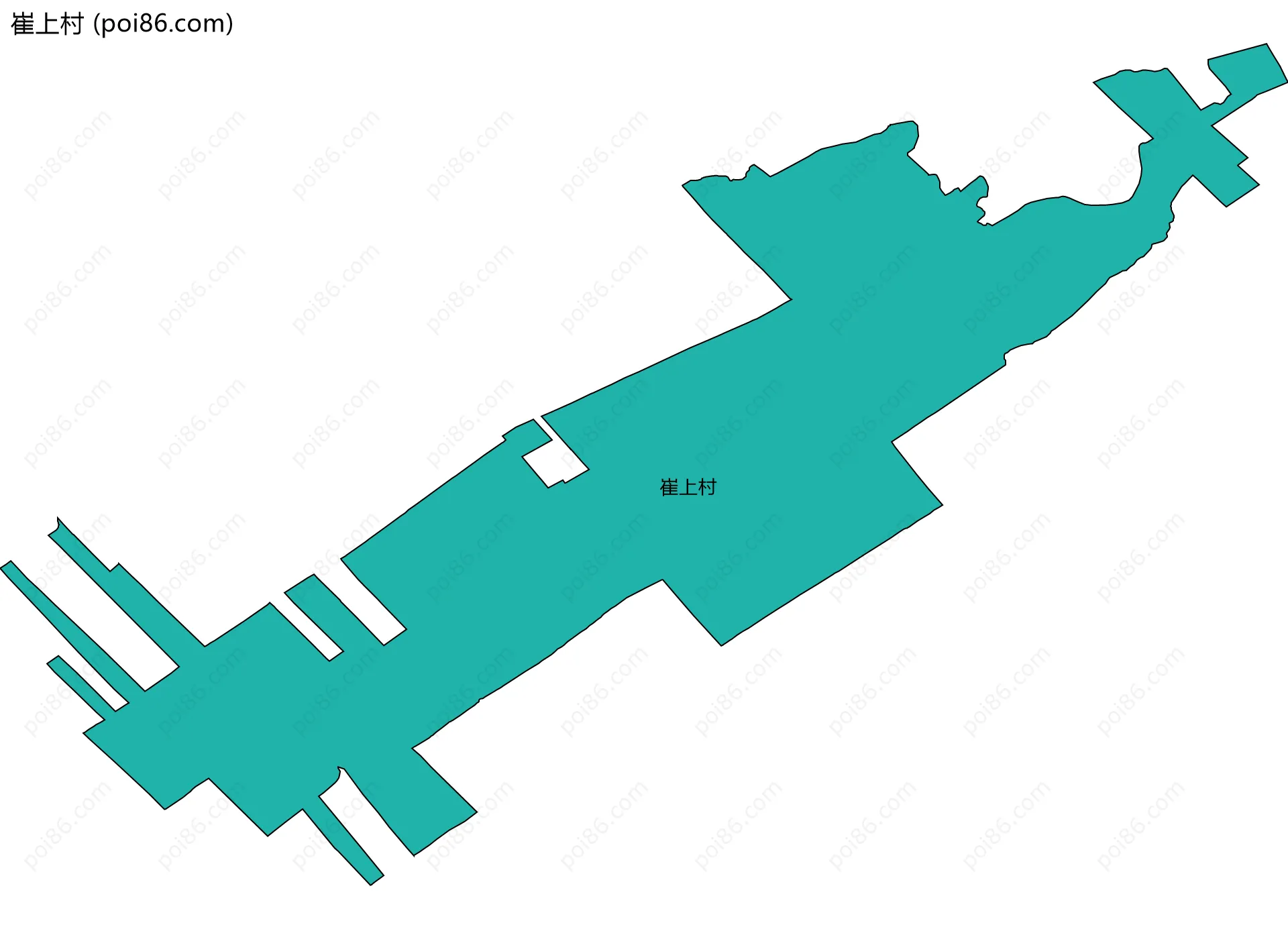 崔上村边界地图