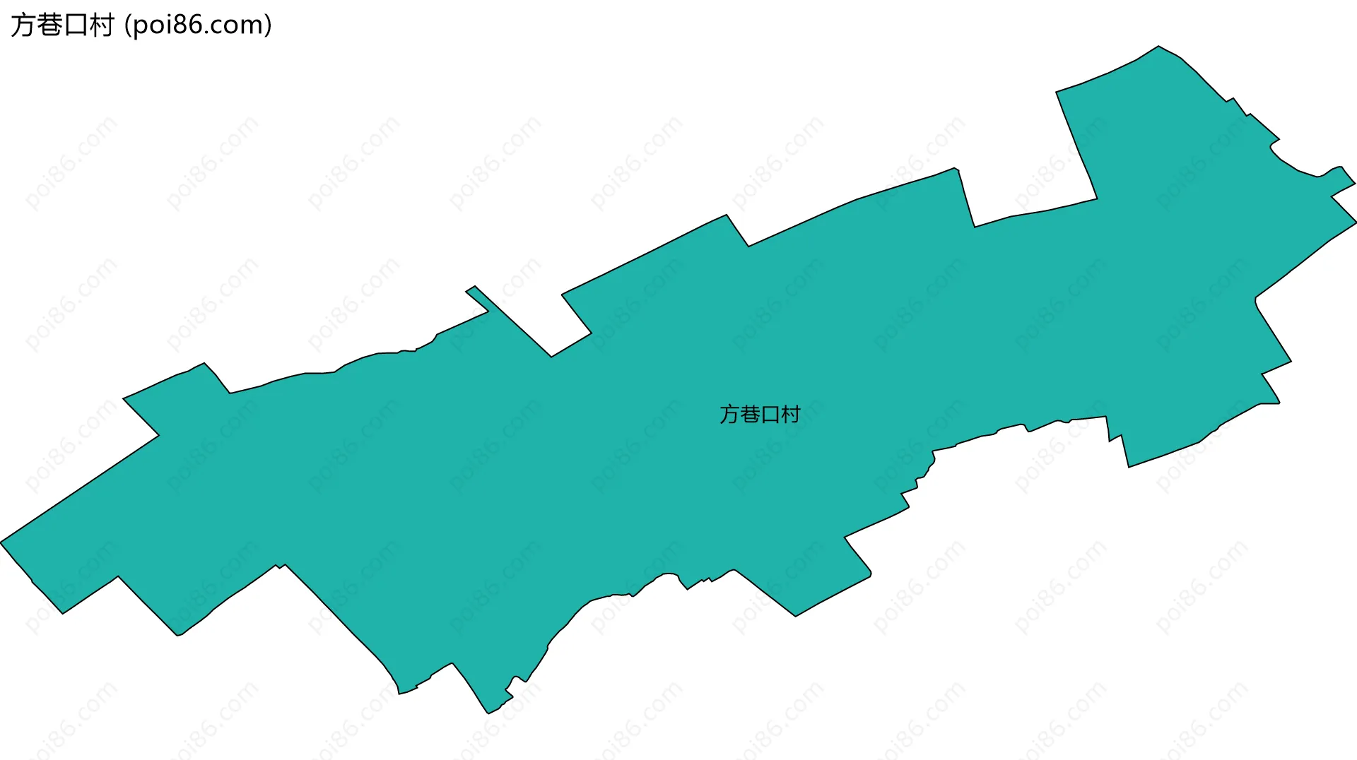 方巷口村边界地图