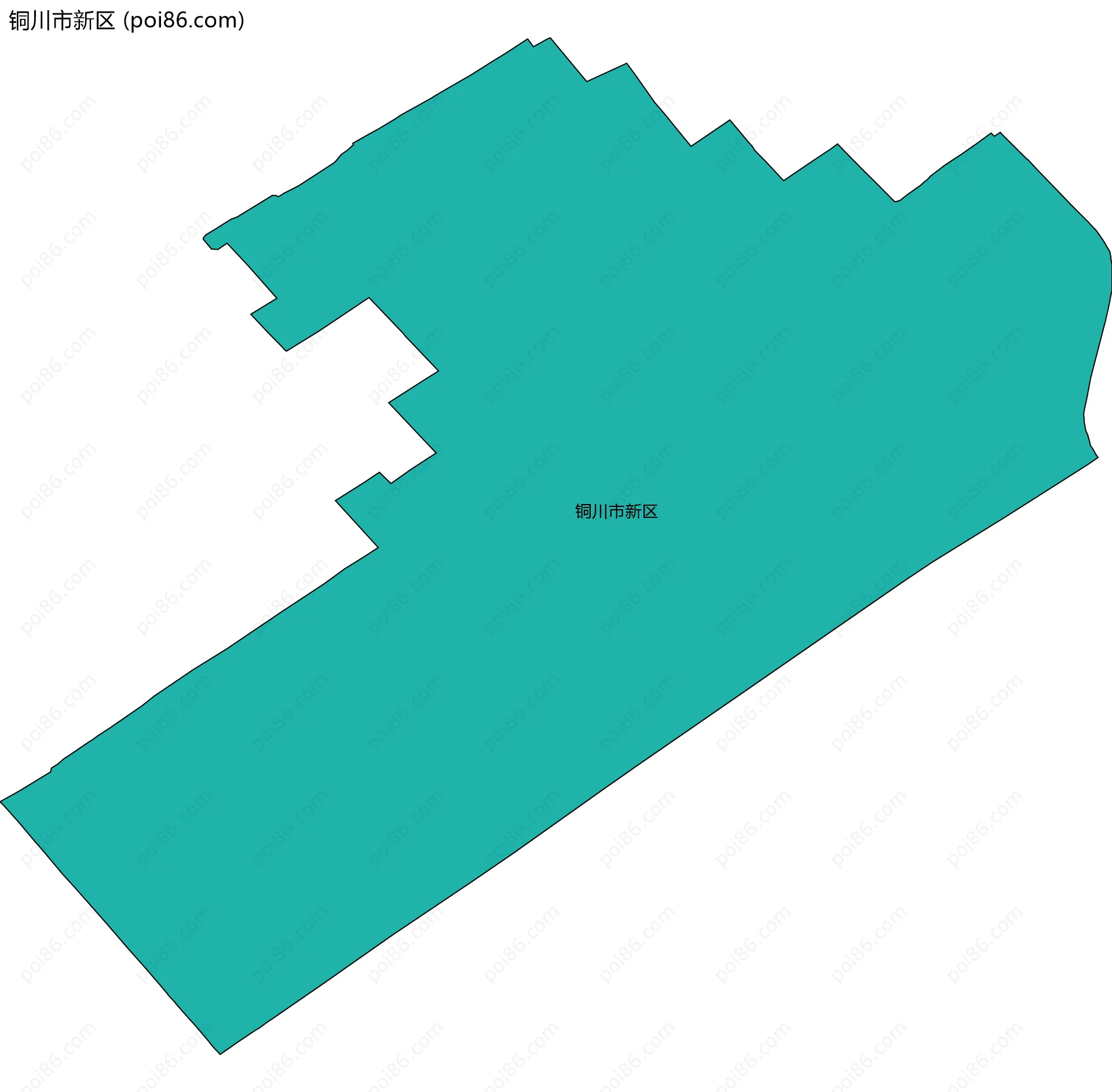 铜川市新区边界地图
