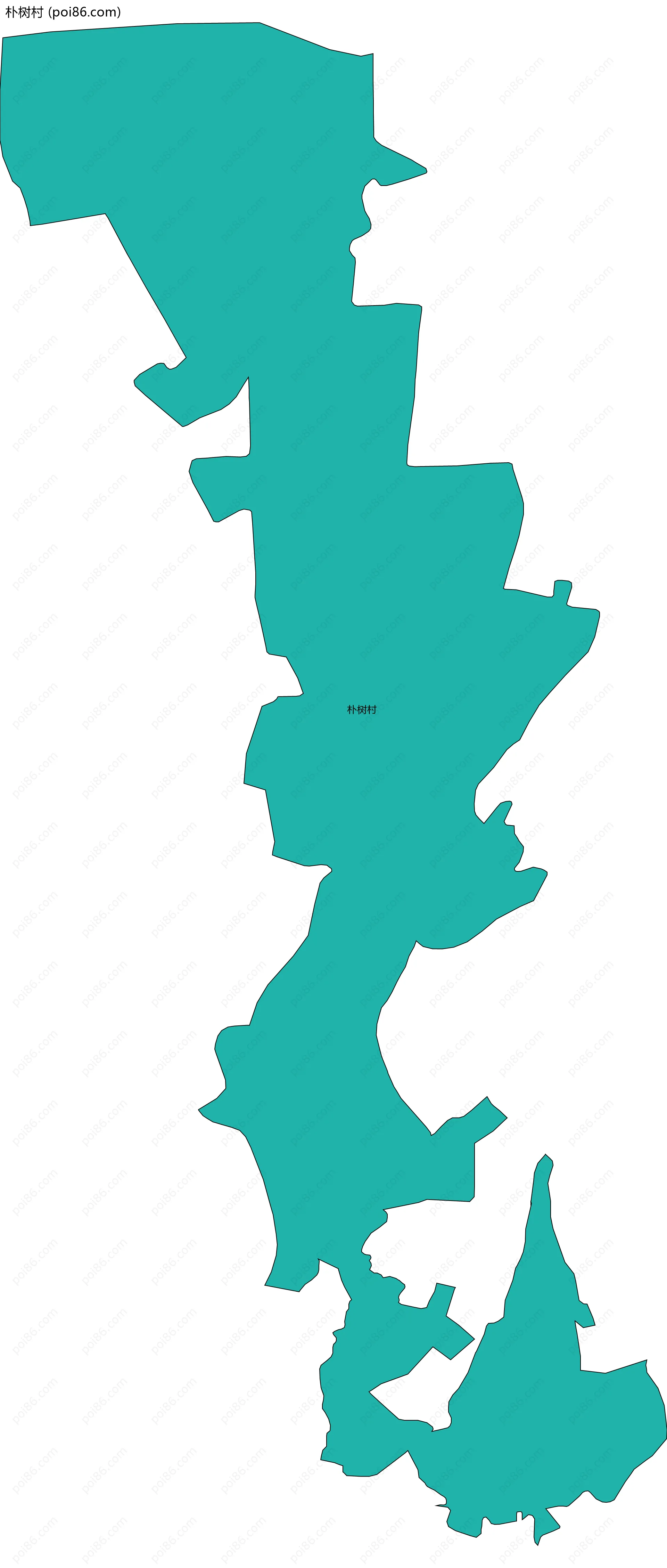 朴树村边界地图