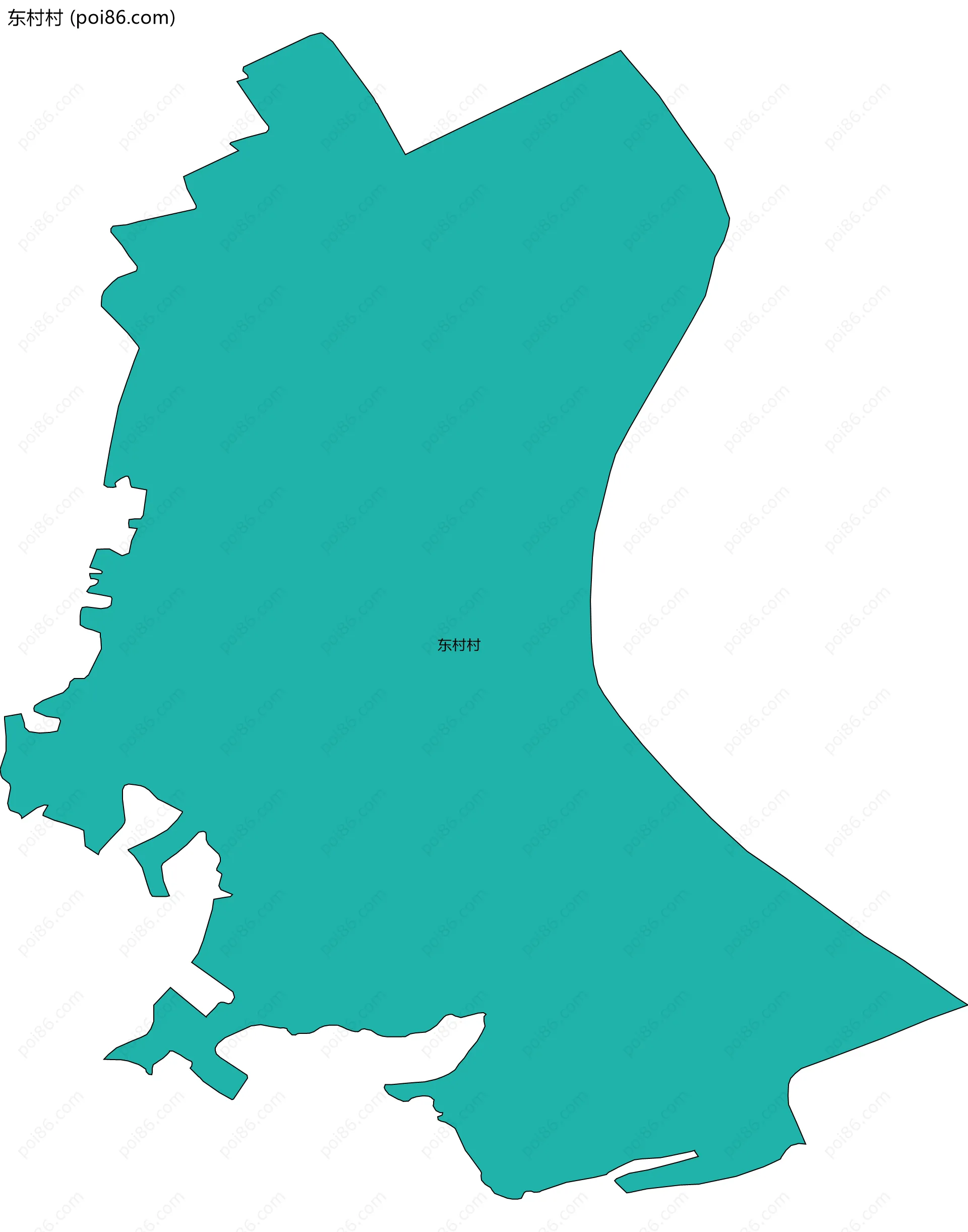 东村村边界地图