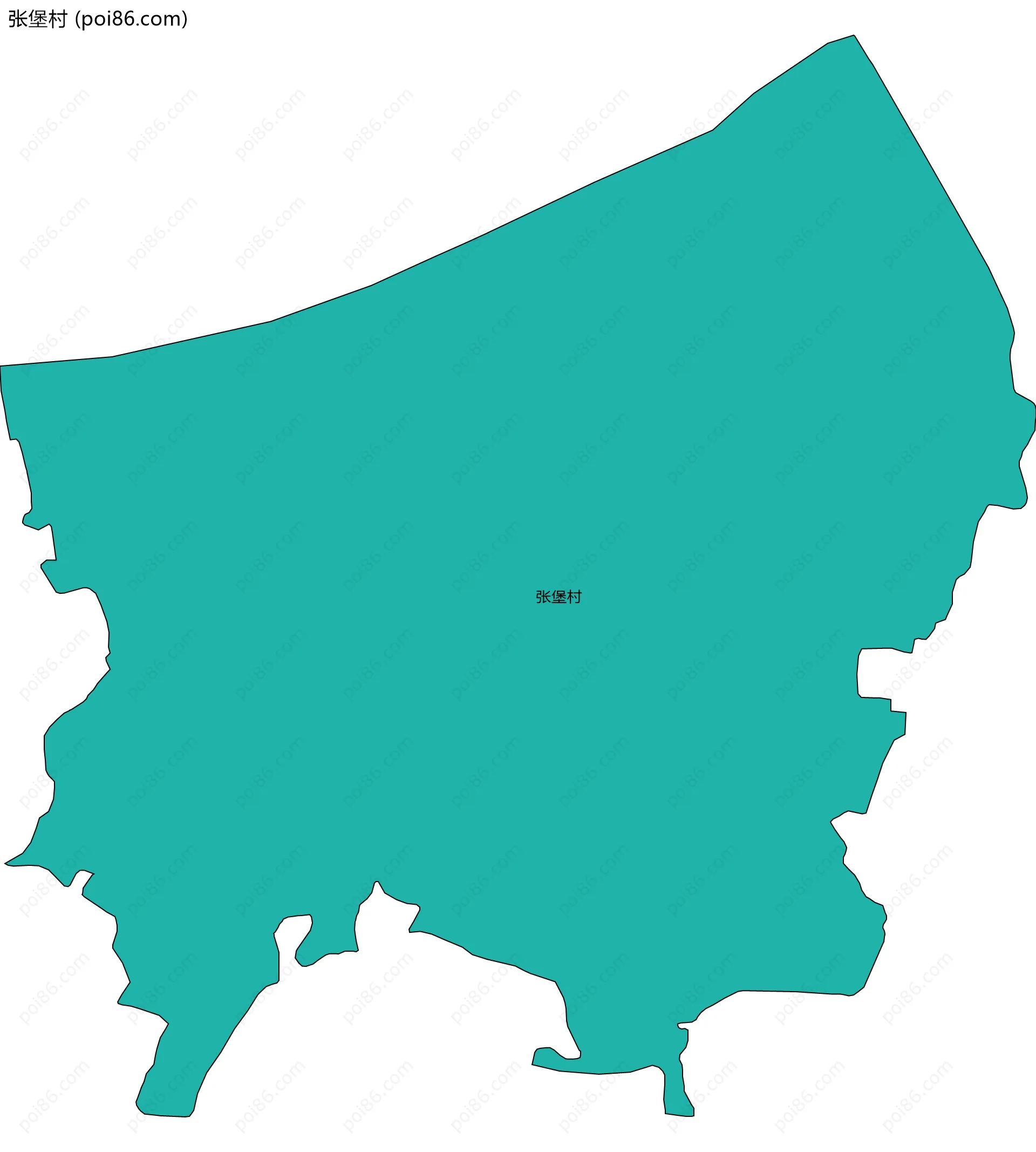 张堡村边界地图