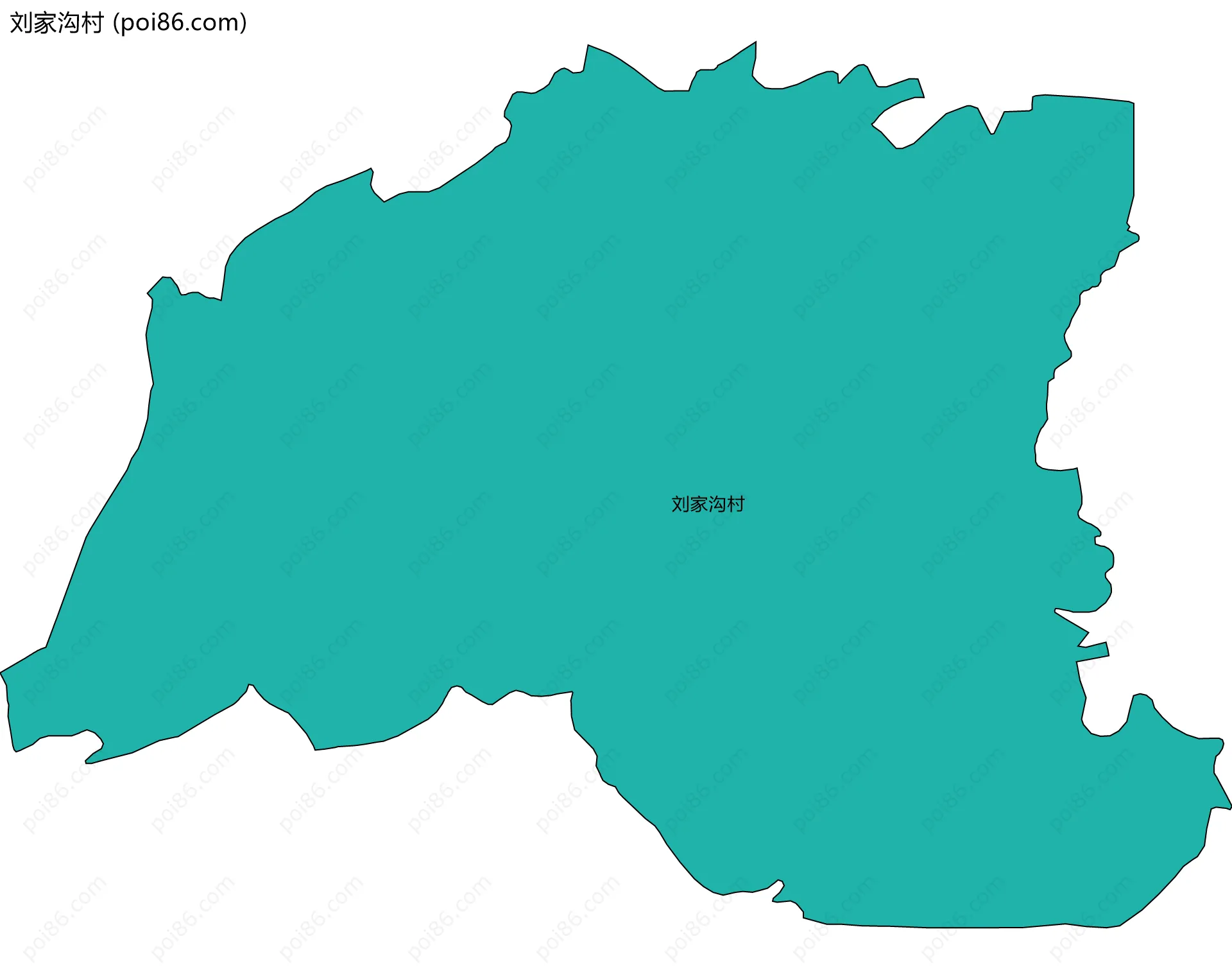 刘家沟村边界地图