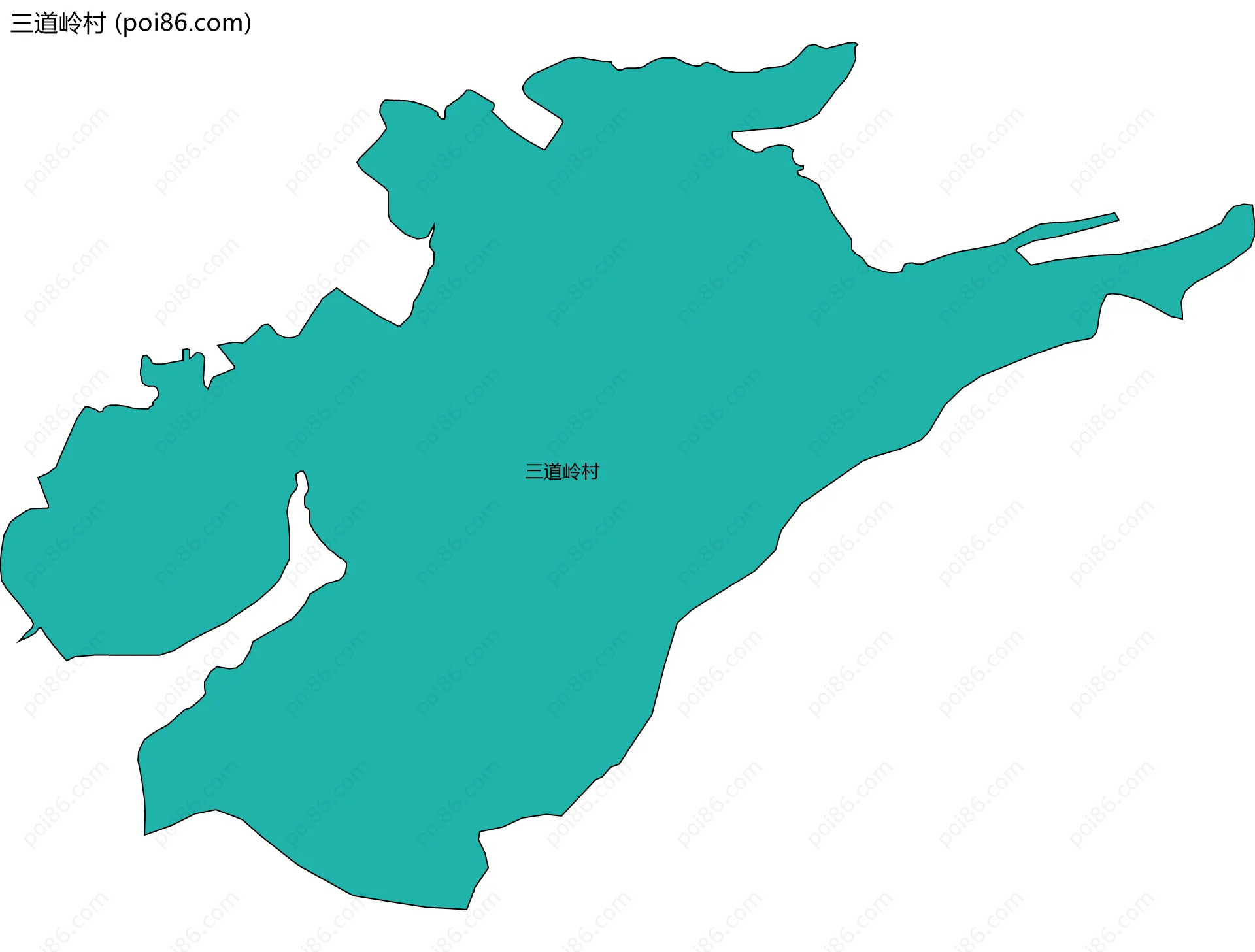 三道岭村边界地图