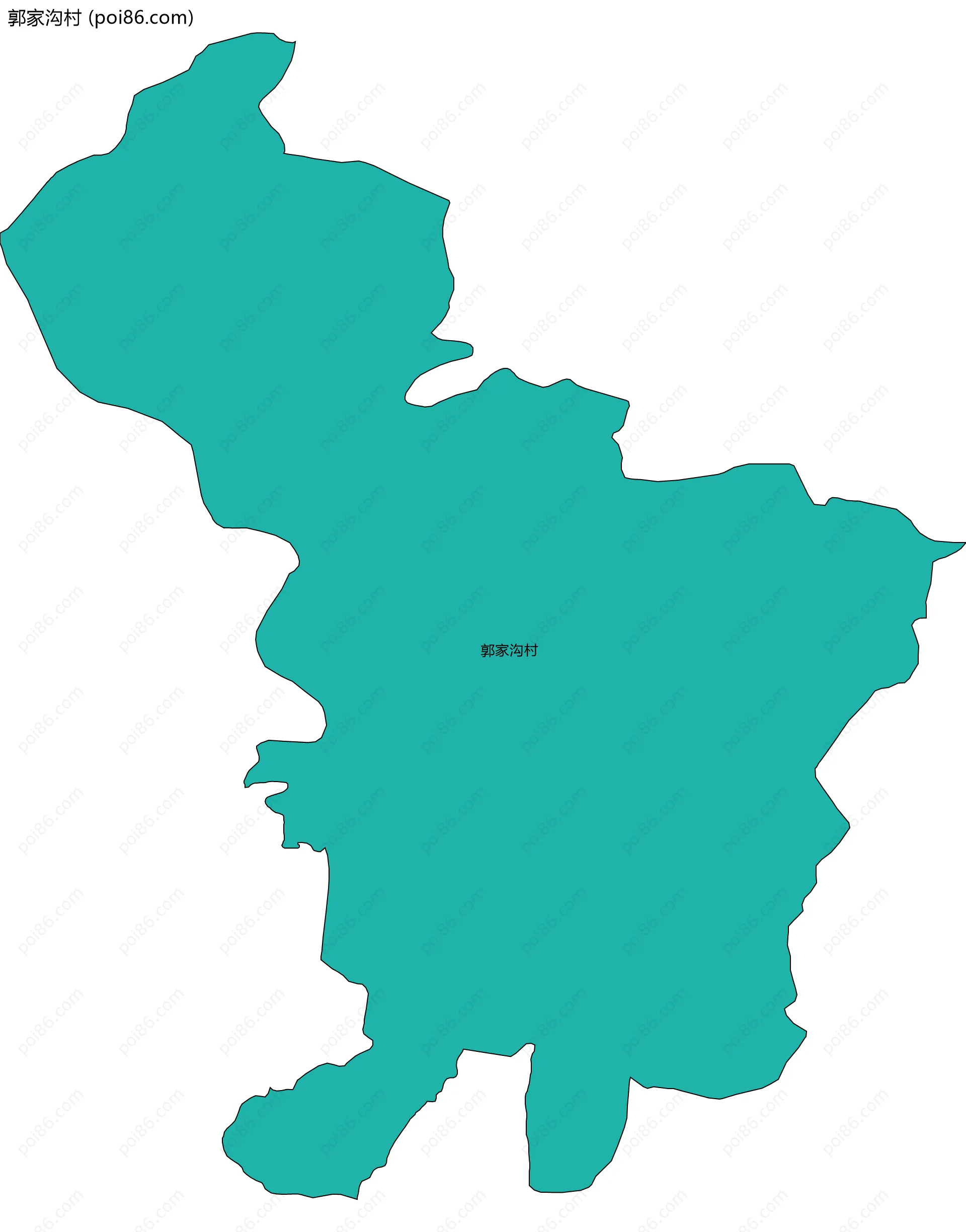 郭家沟村边界地图