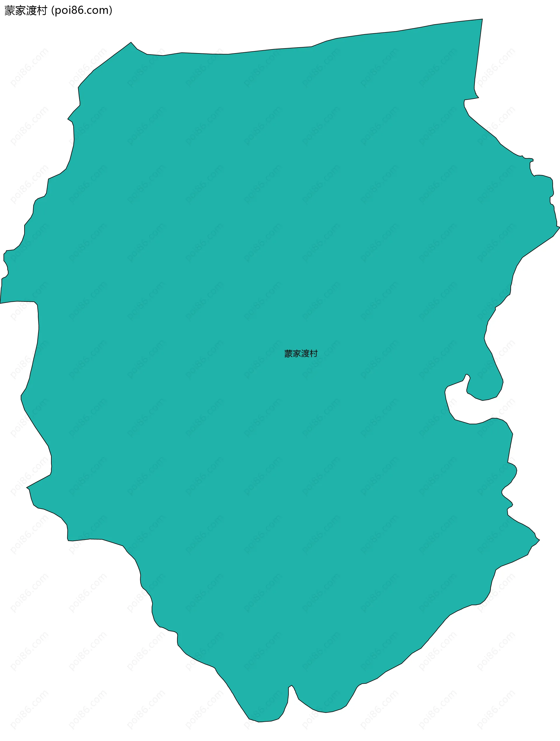 蒙家渡村边界地图