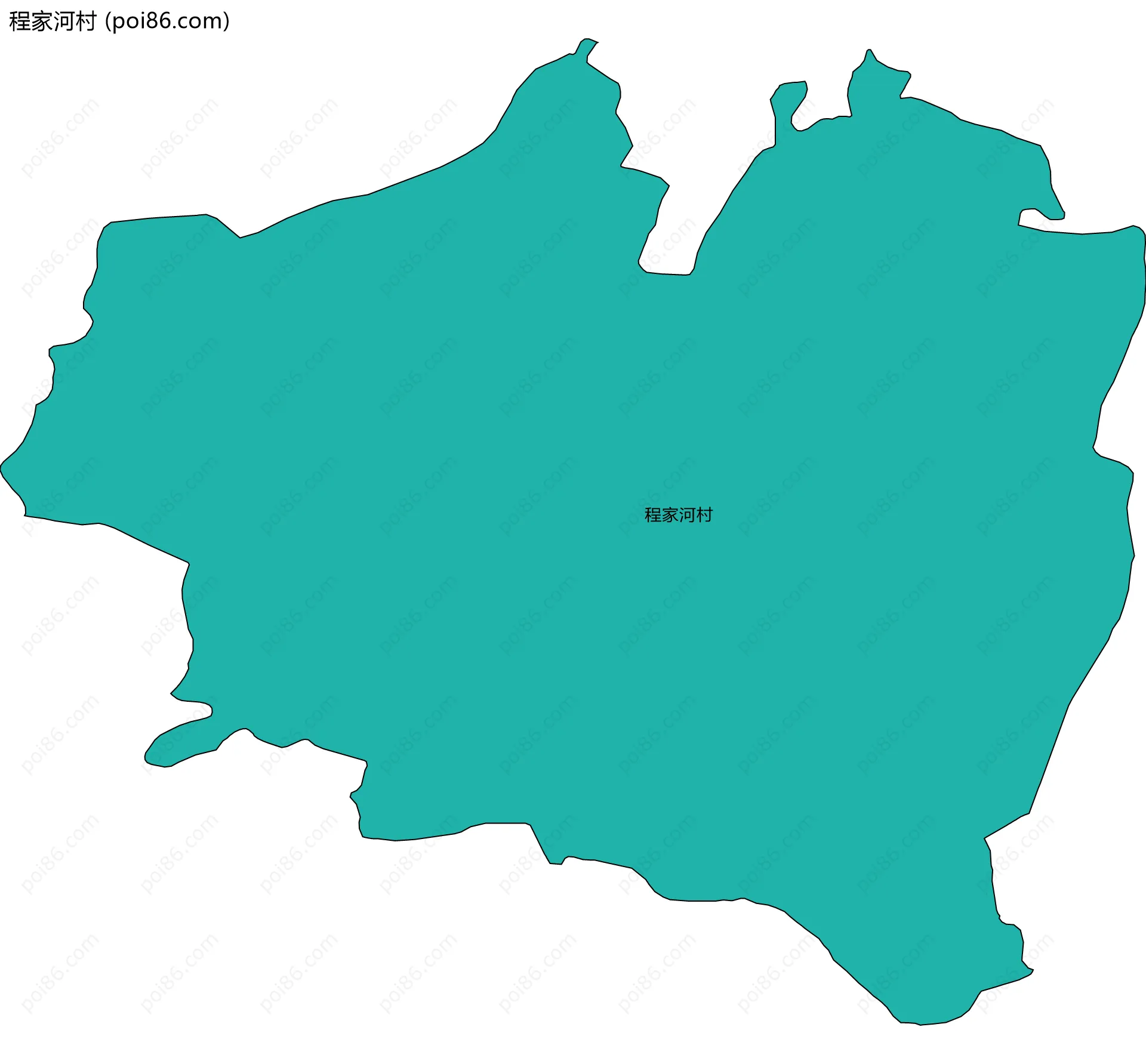 程家河村边界地图