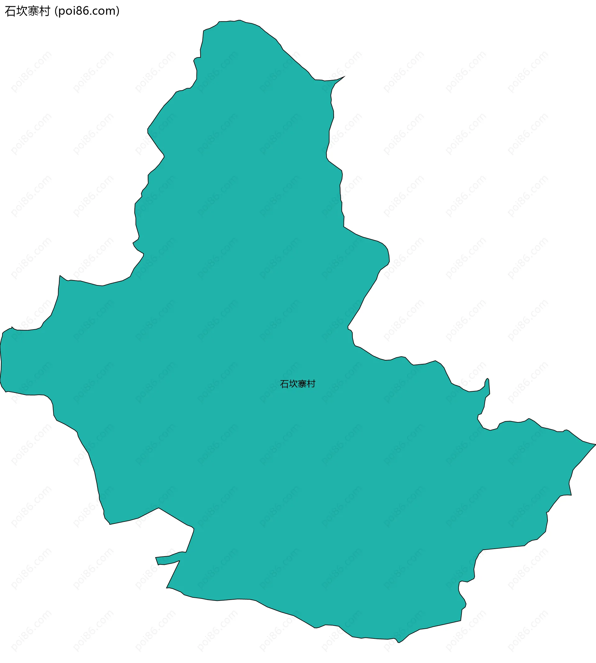 石坎寨村边界地图