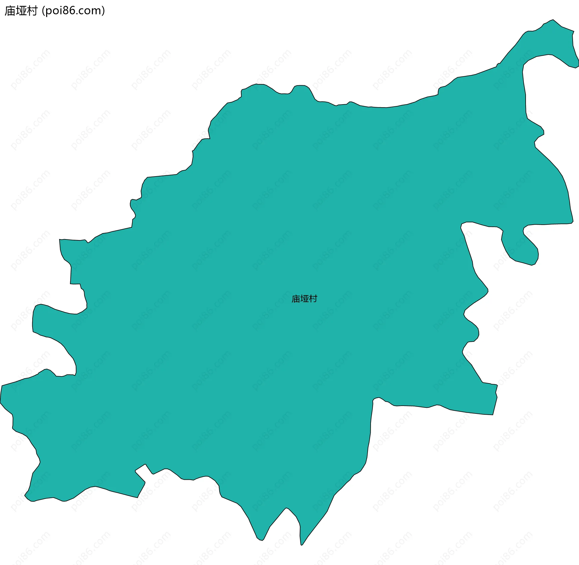 庙垭村边界地图