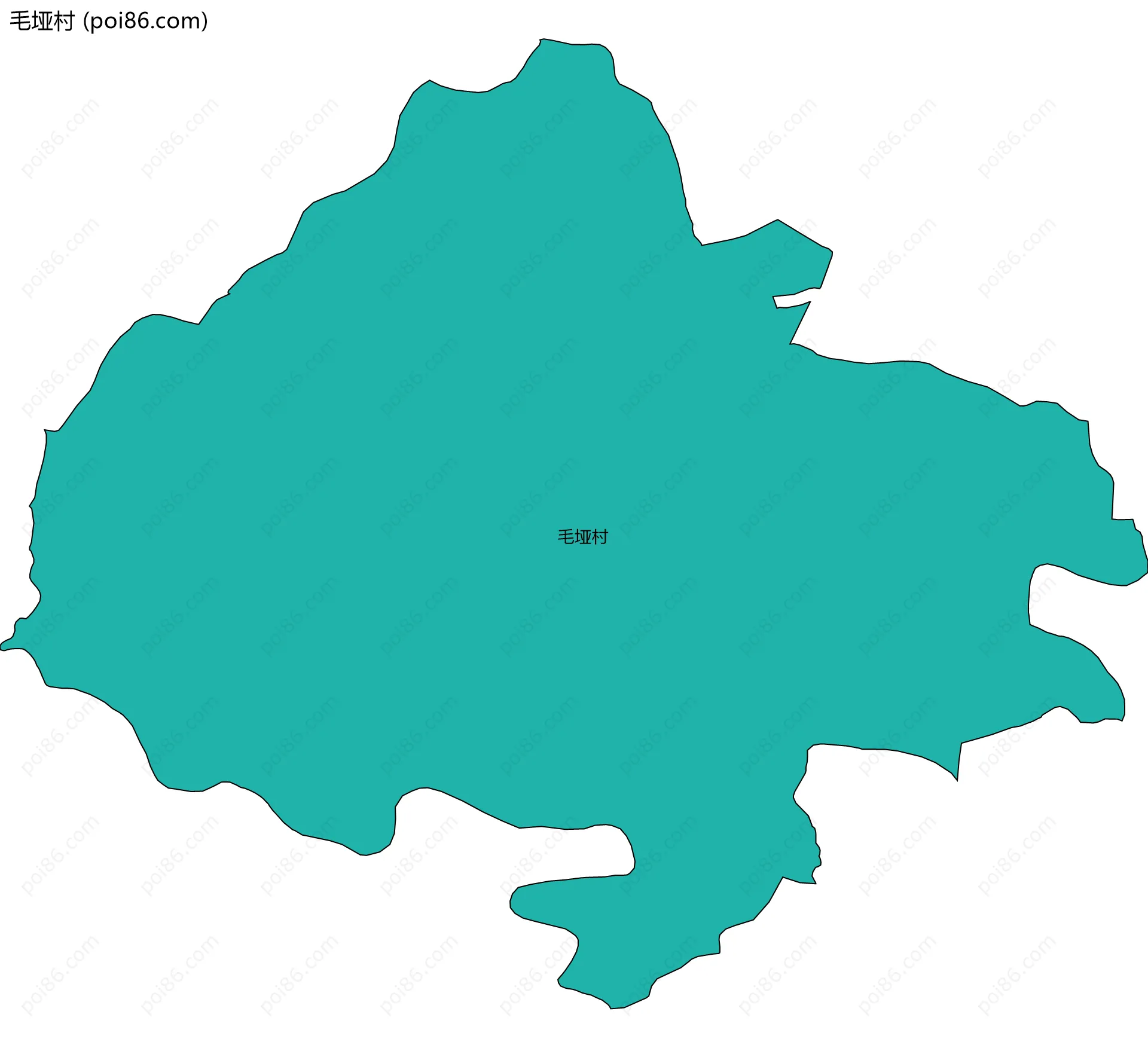 毛垭村边界地图