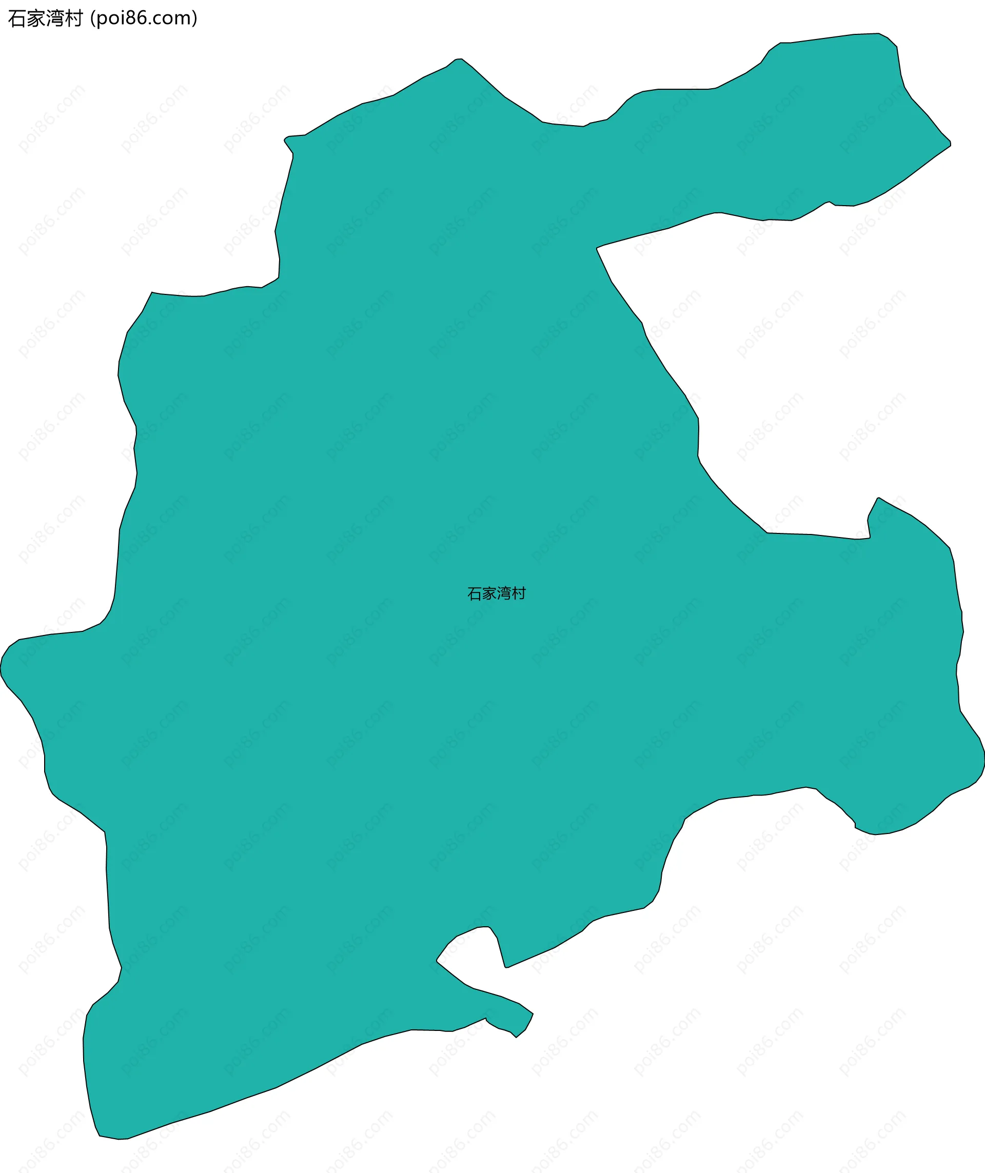 石家湾村边界地图