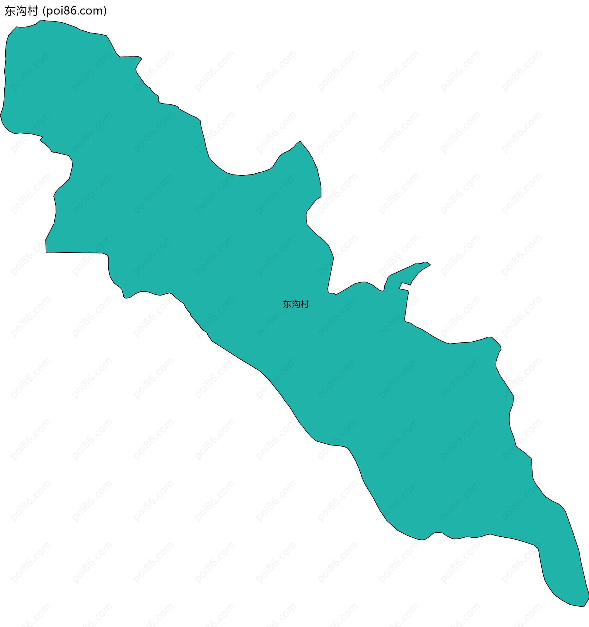 东沟村边界地图