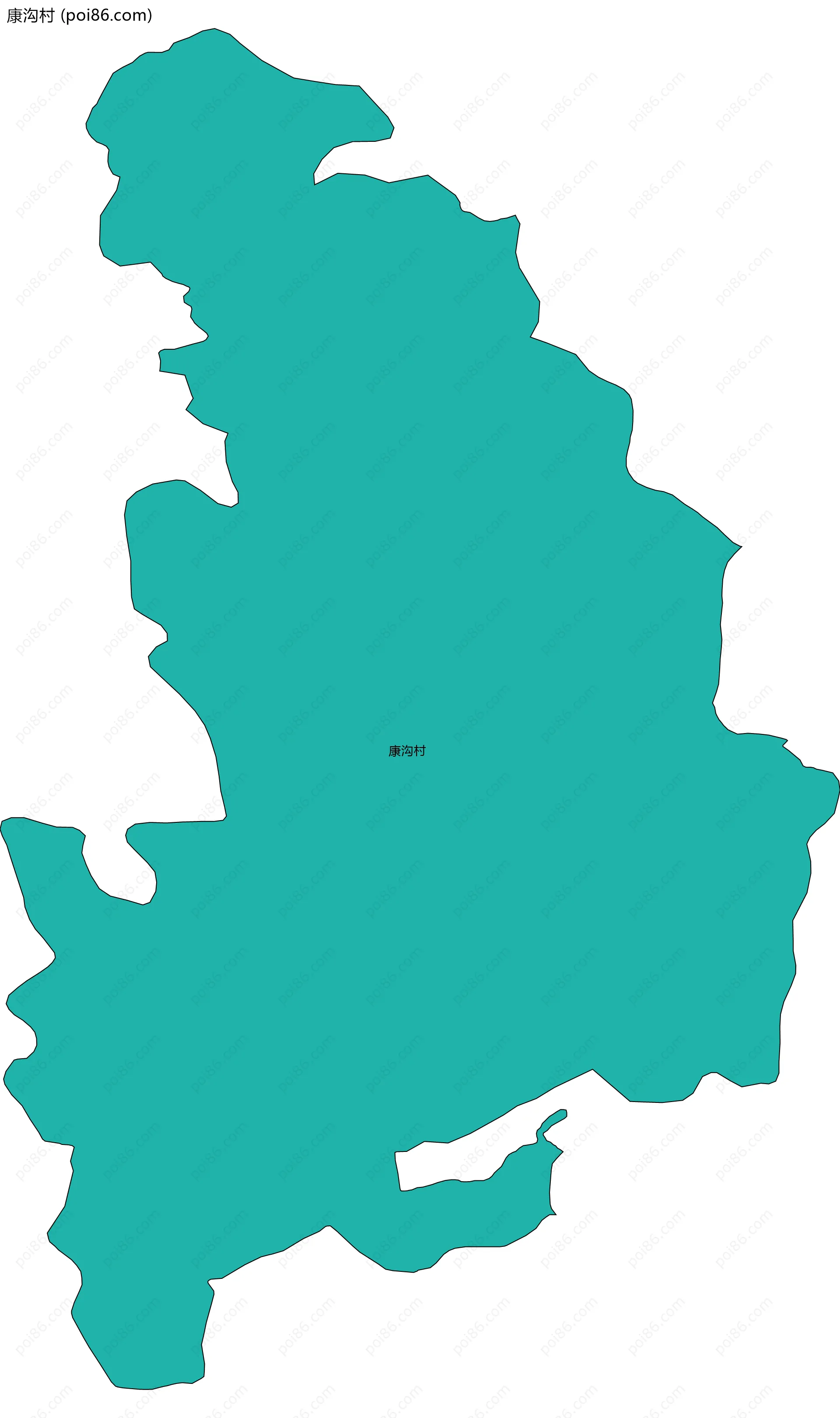 康沟村边界地图