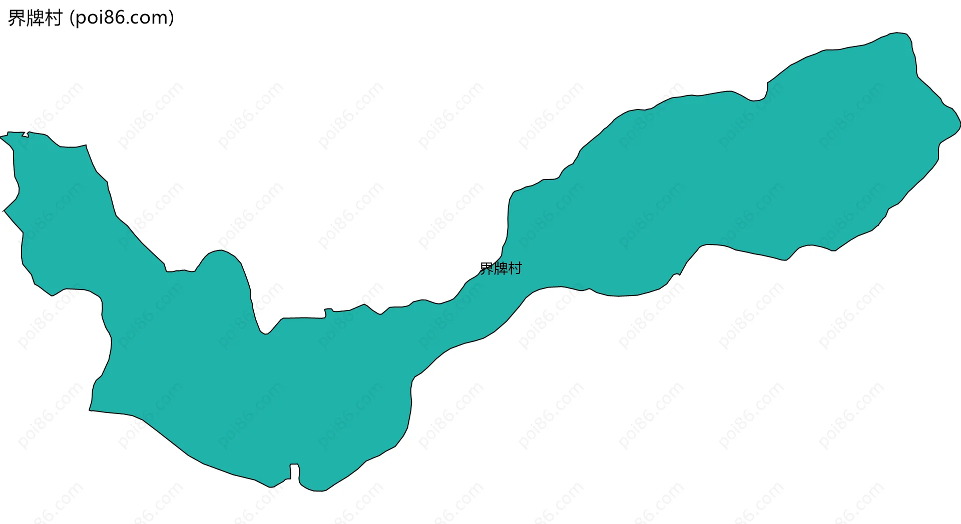 界牌村边界地图