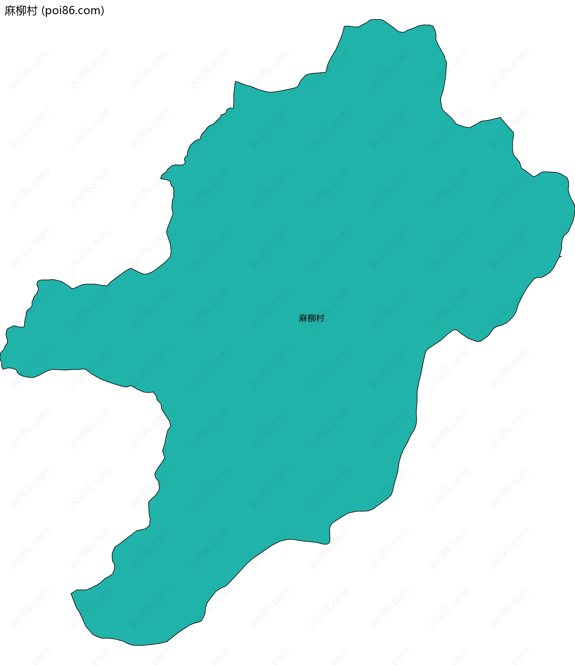 麻柳村边界地图