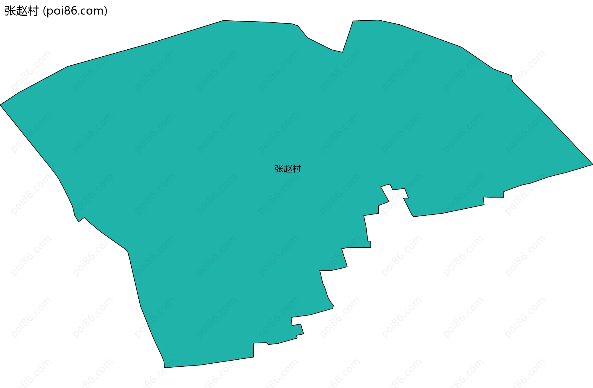 张赵村边界地图