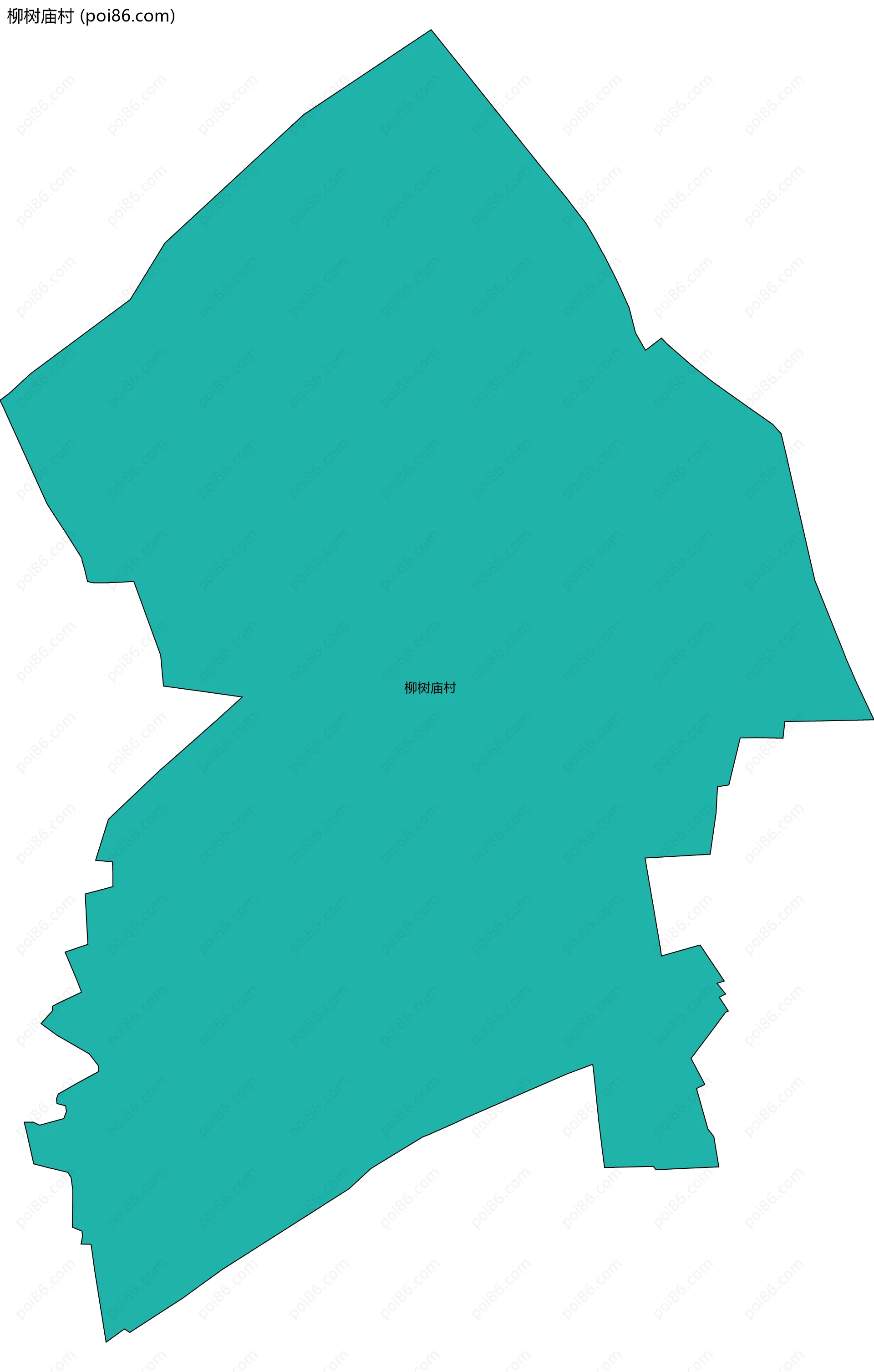 柳树庙村边界地图