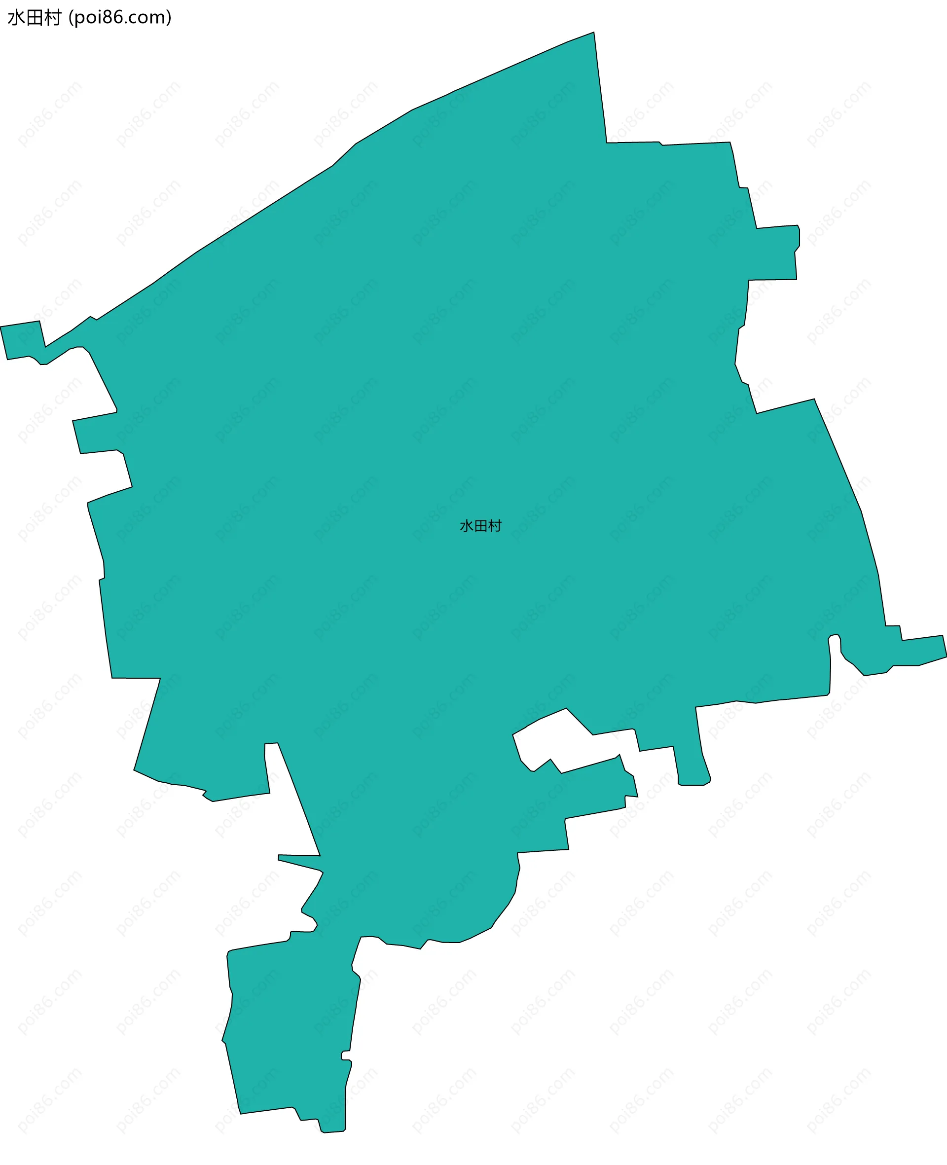 水田村边界地图