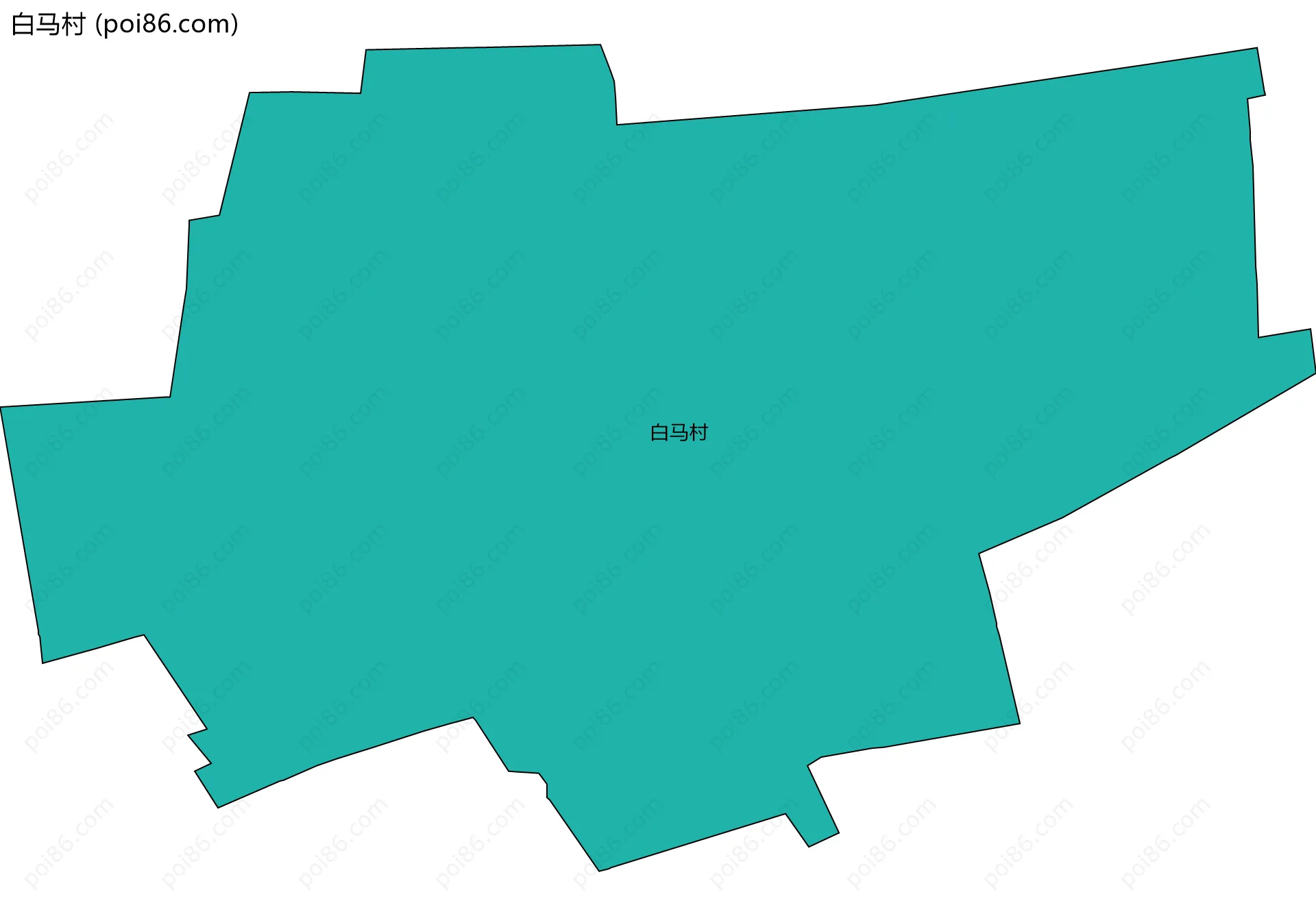 白马村边界地图
