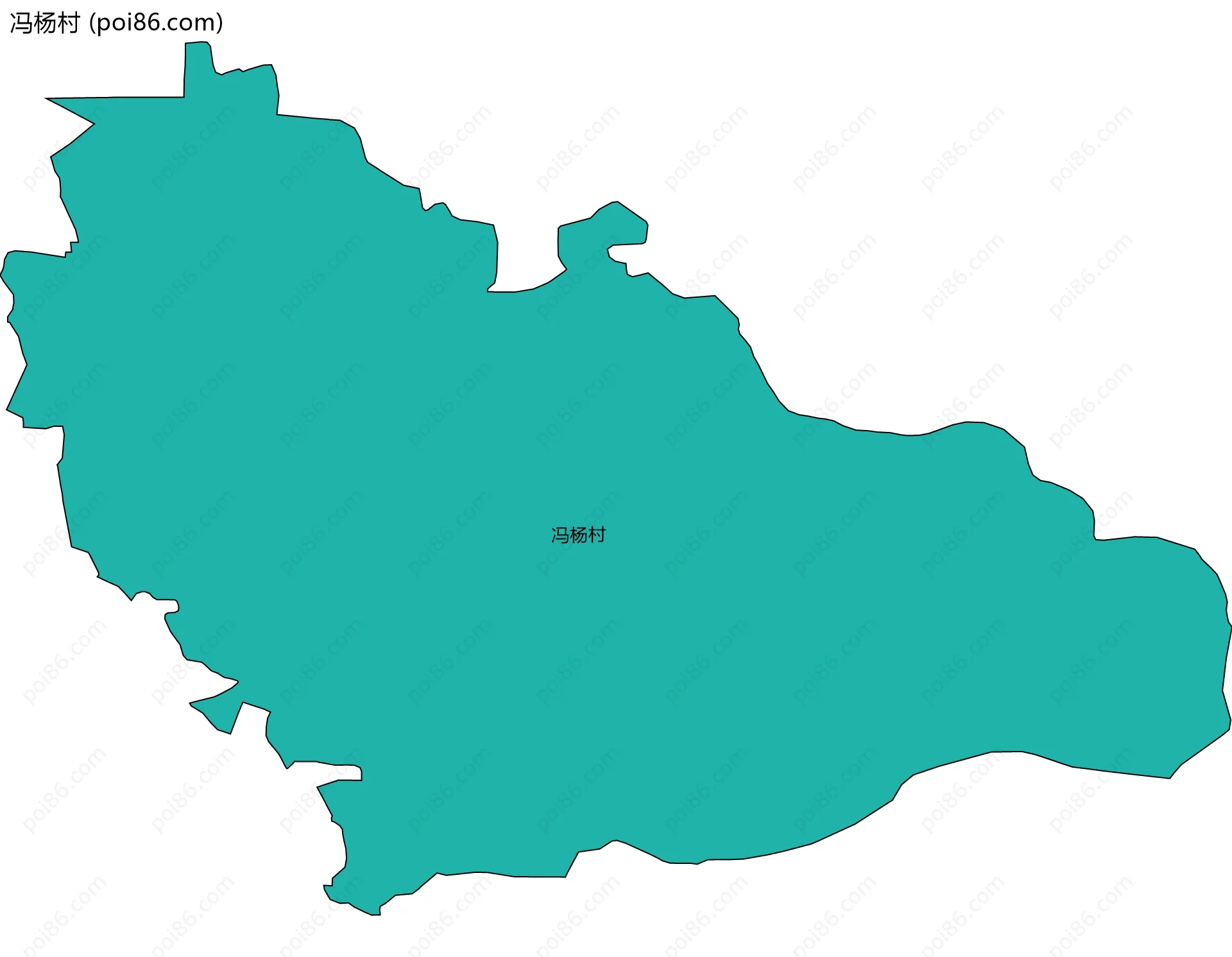 冯杨村边界地图