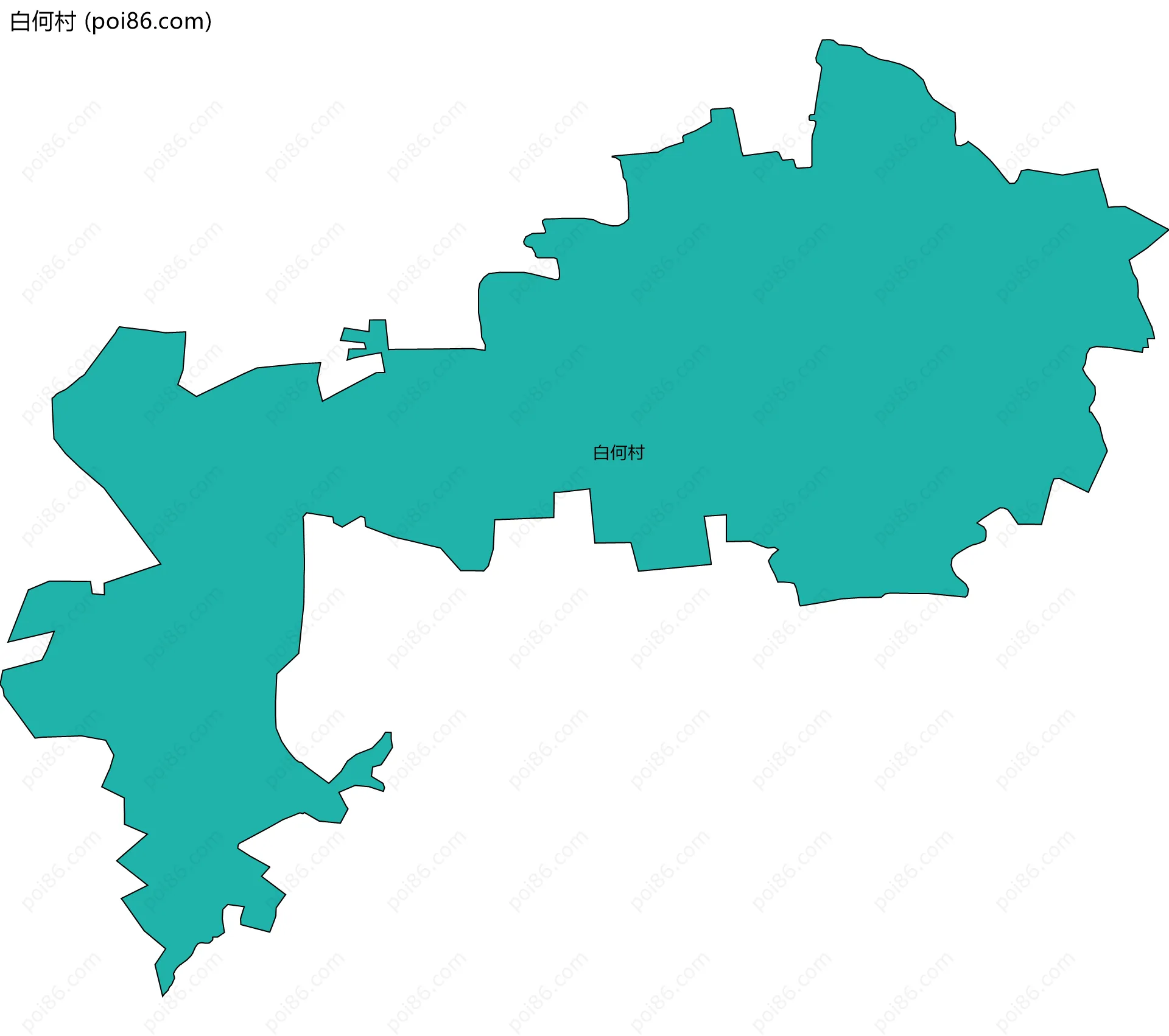 白何村边界地图