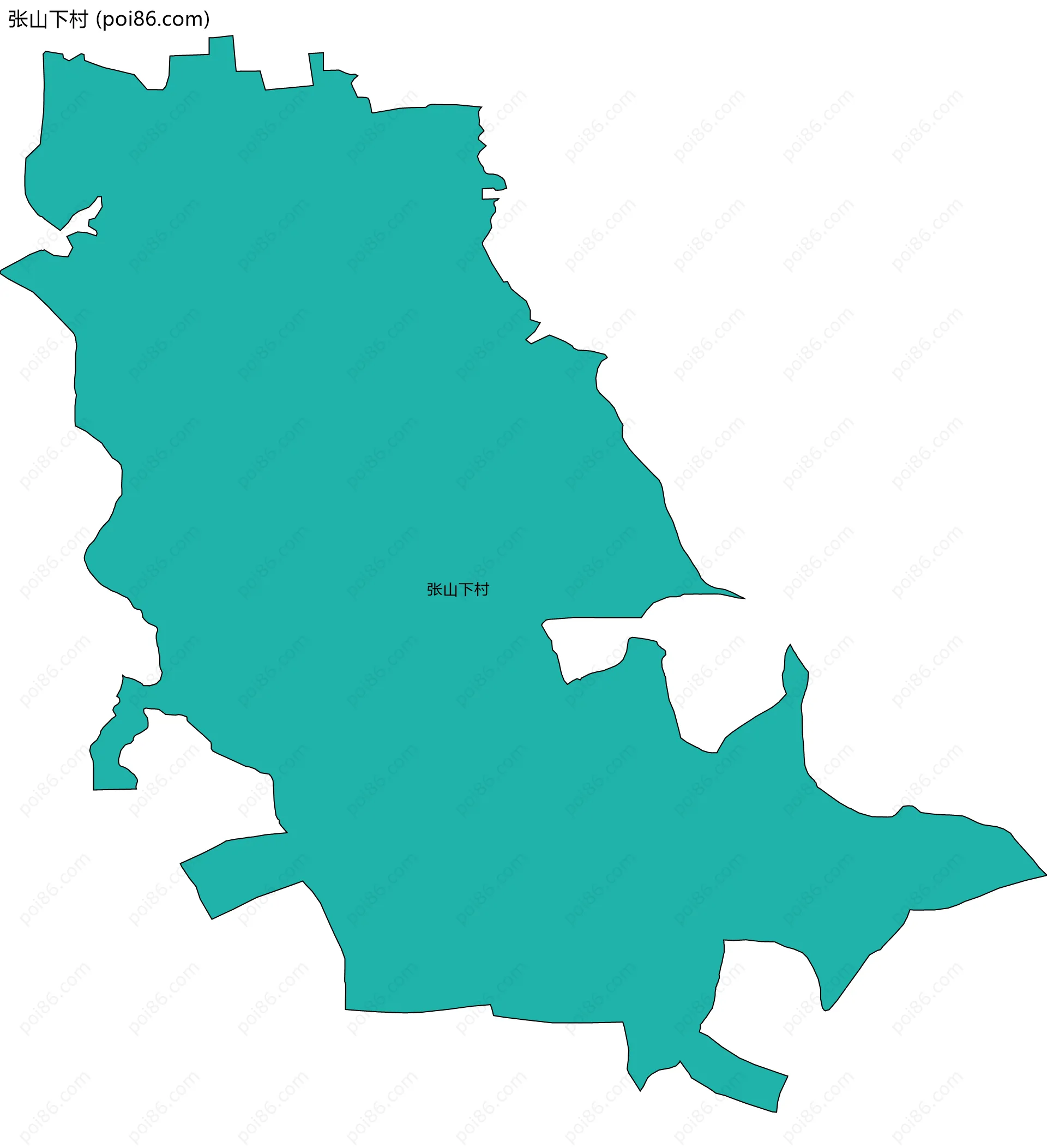 张山下村边界地图