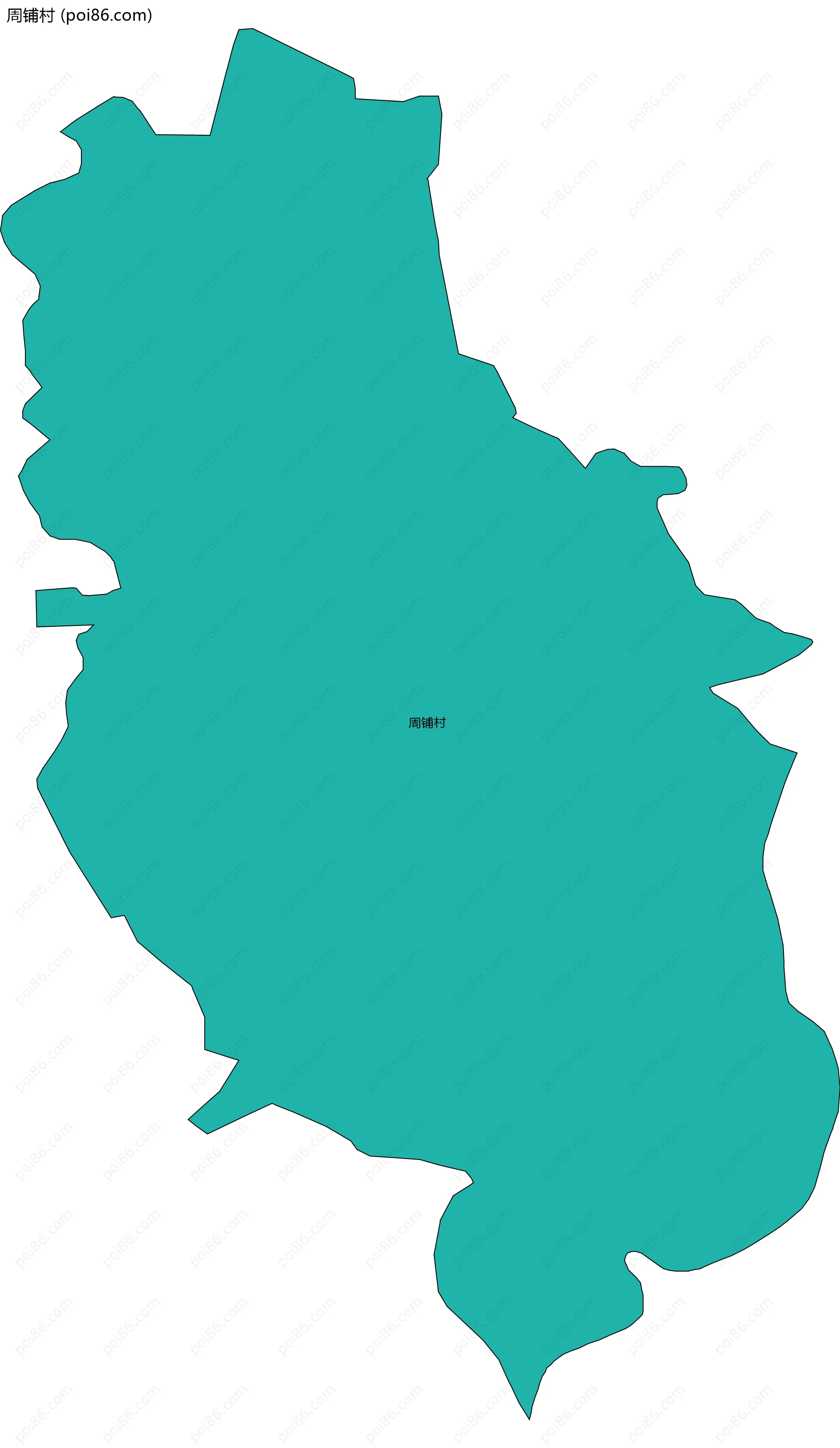 周铺村边界地图