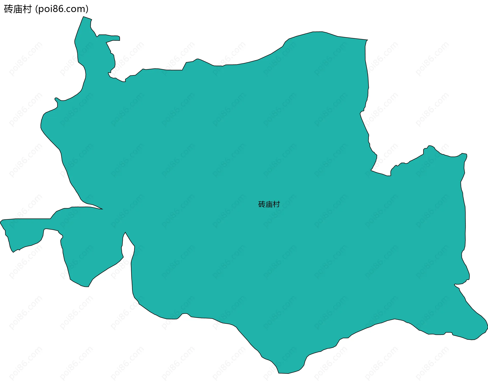 砖庙村边界地图