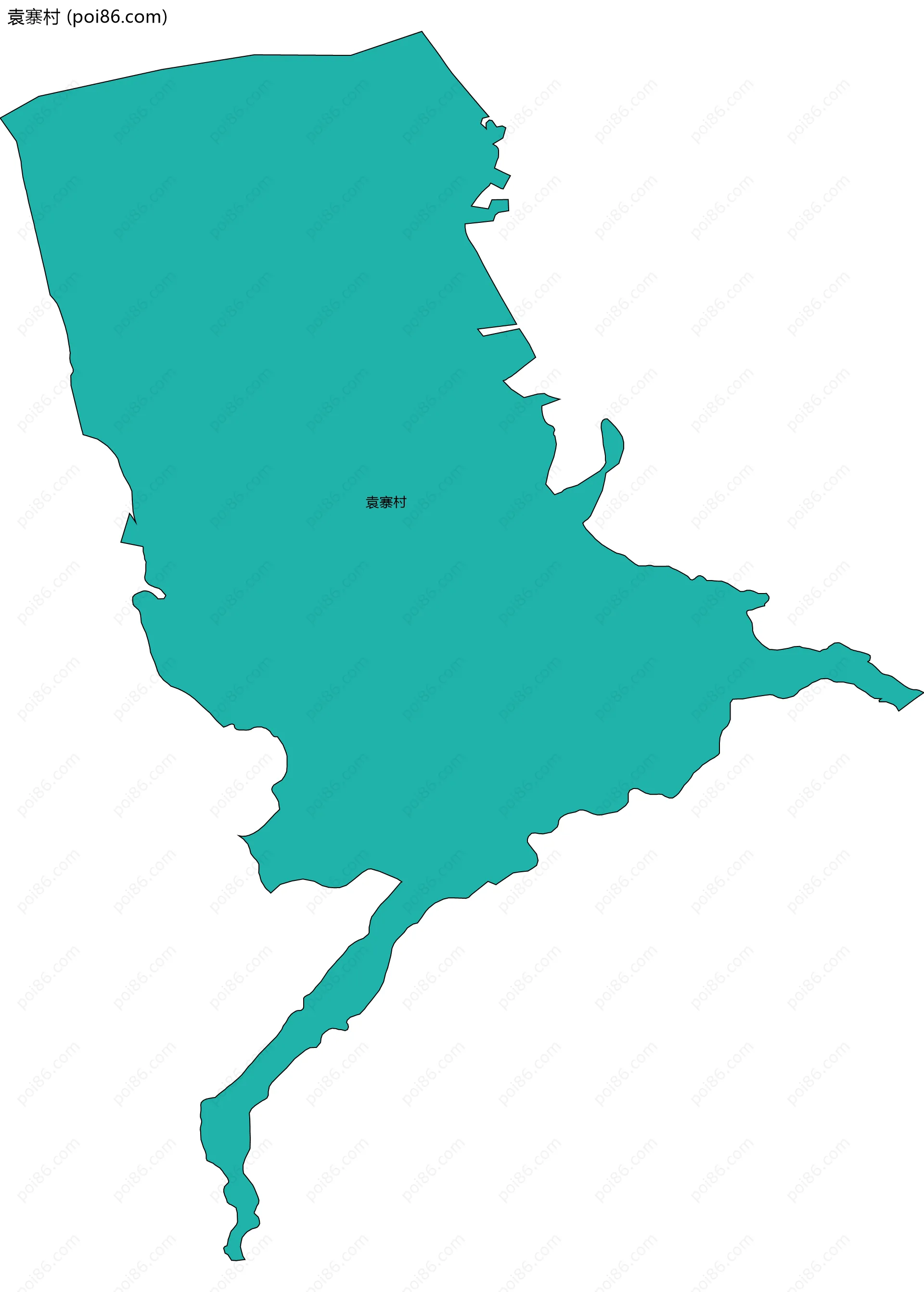 袁寨村边界地图