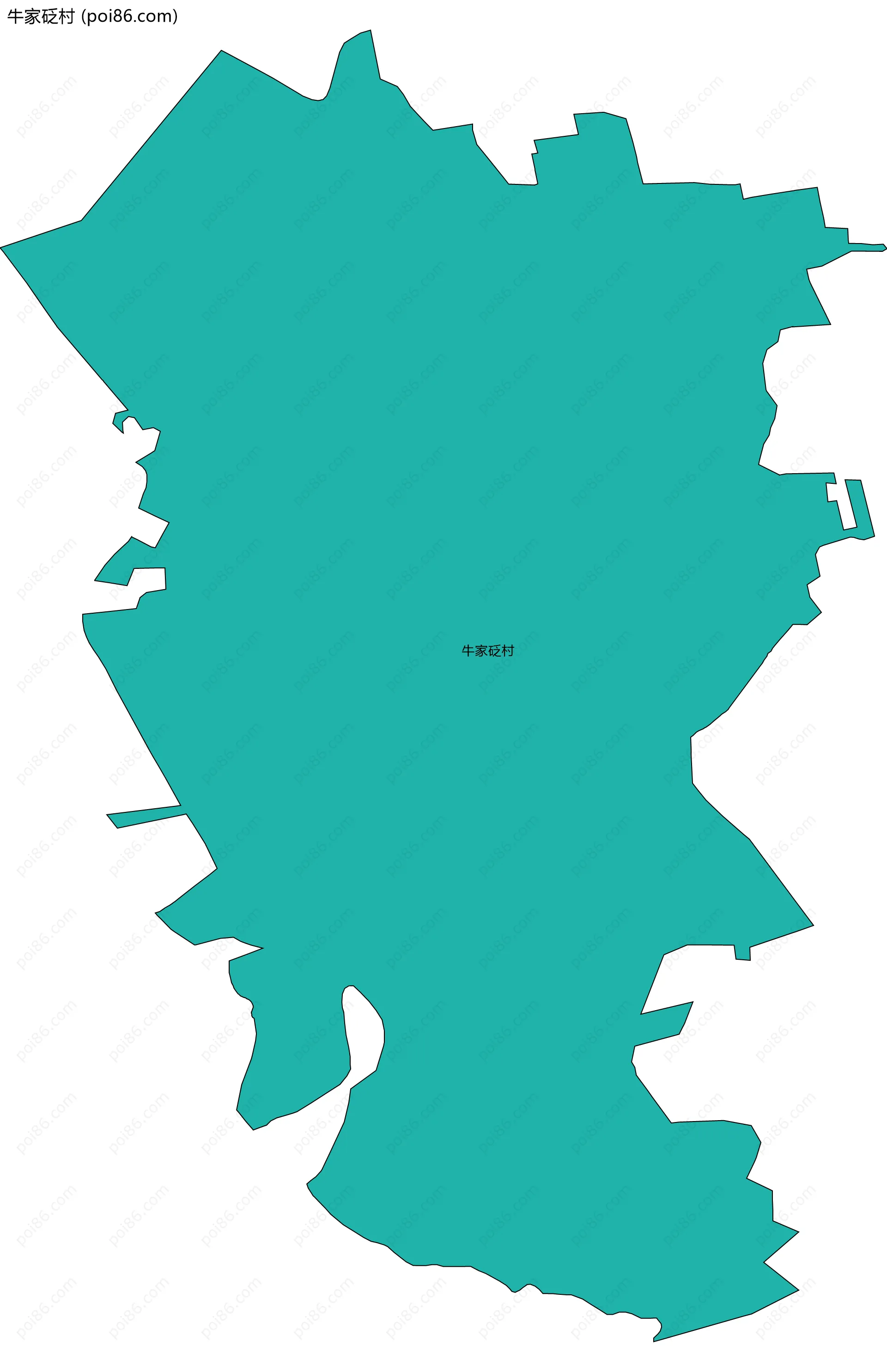 牛家砭村边界地图