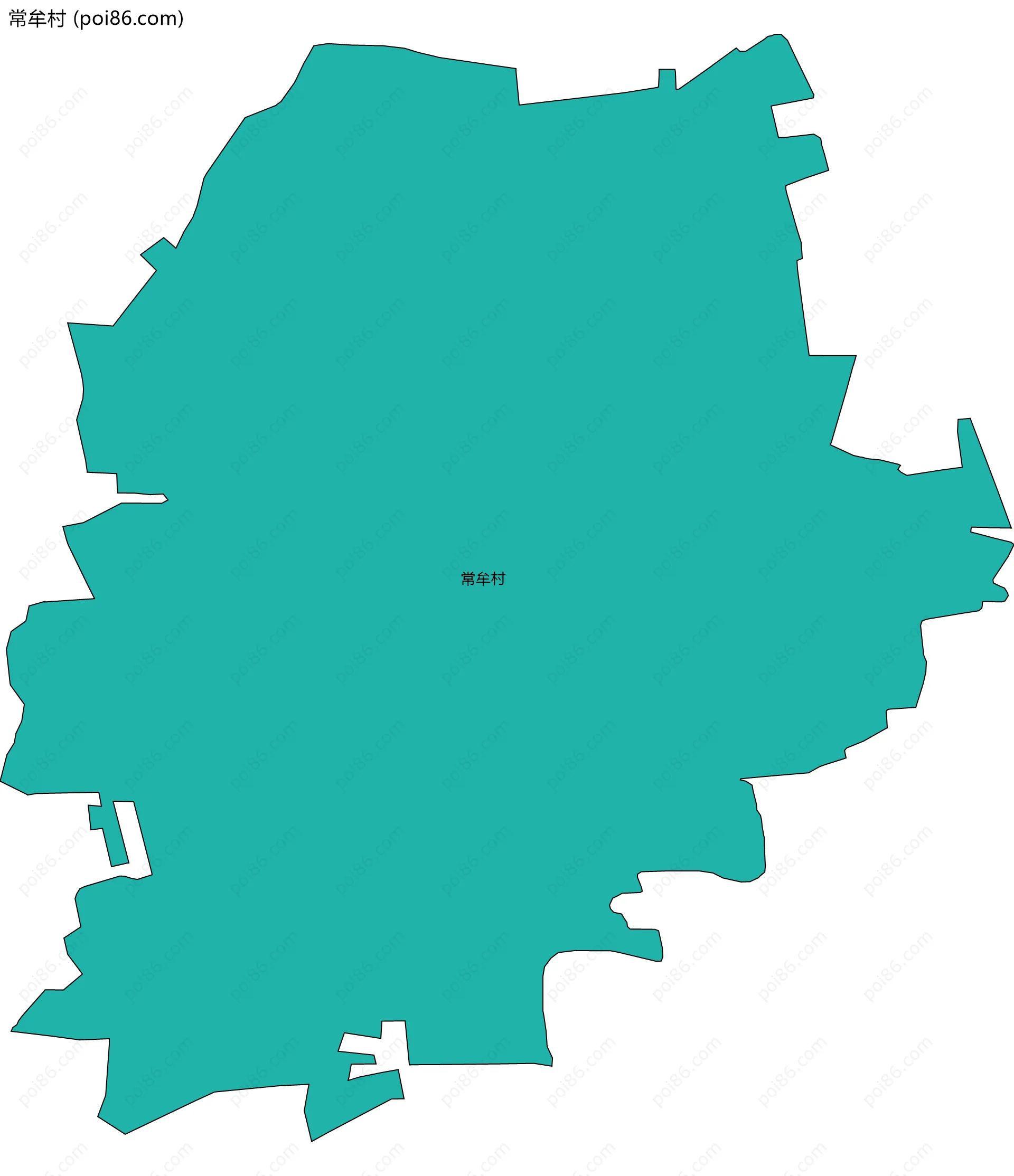常牟村边界地图