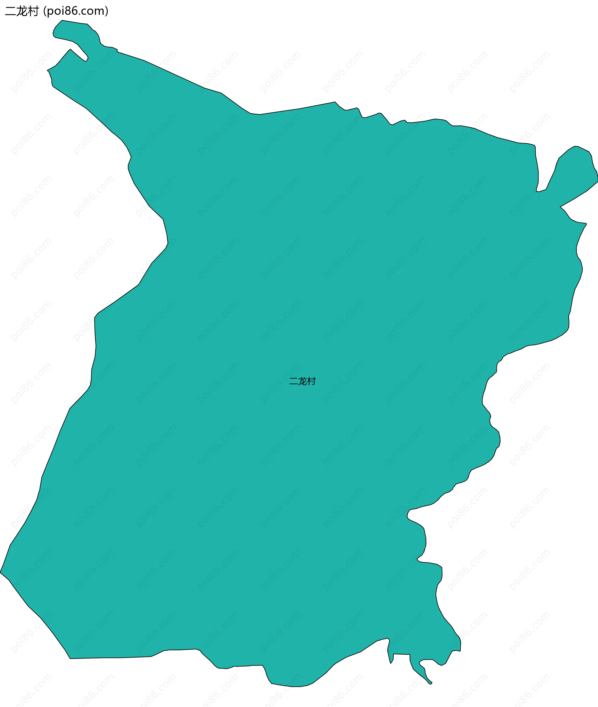 二龙村边界地图