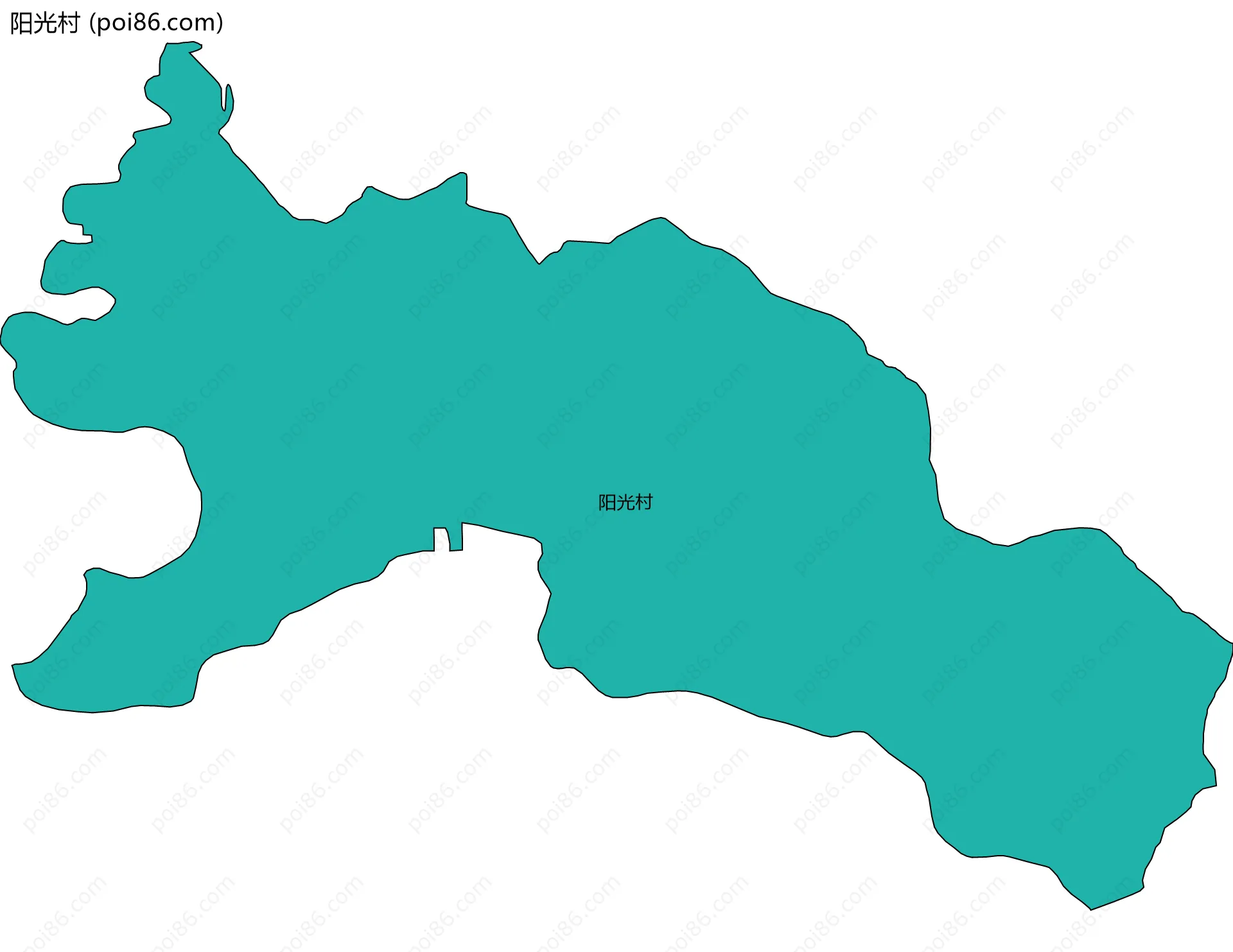 阳光村边界地图