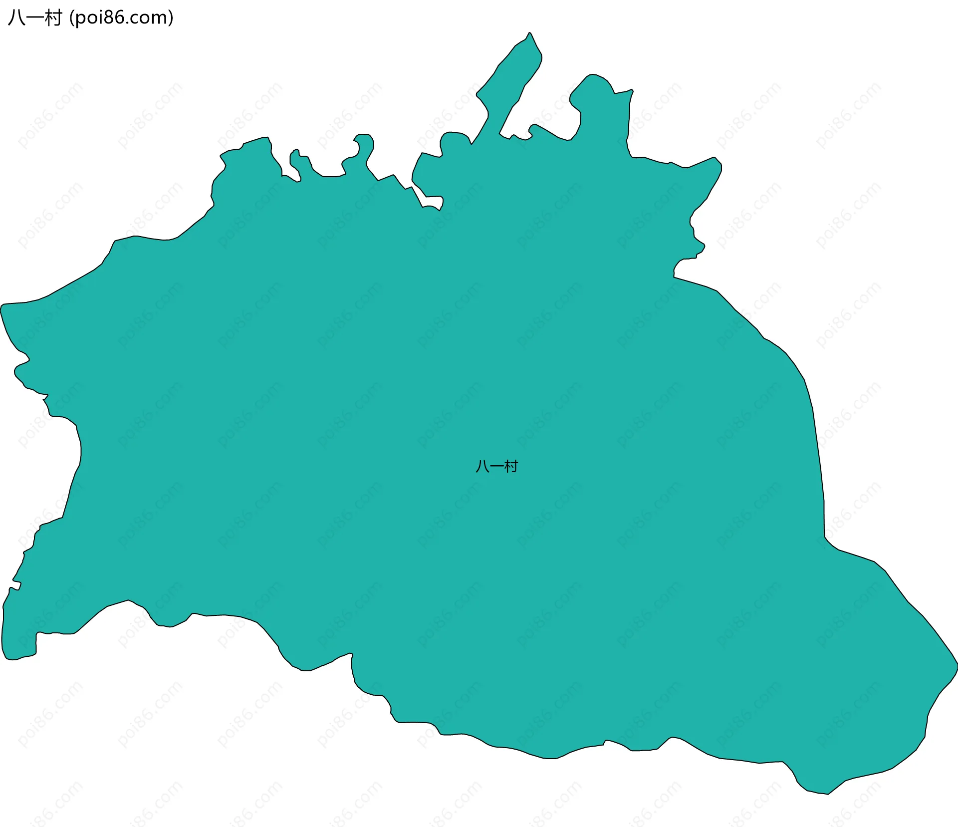 八一村边界地图