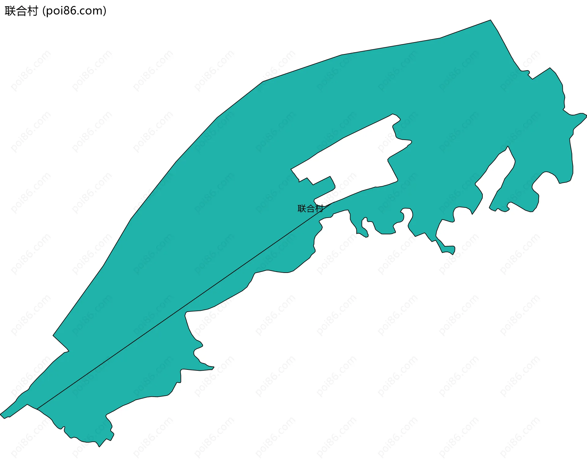 联合村边界地图