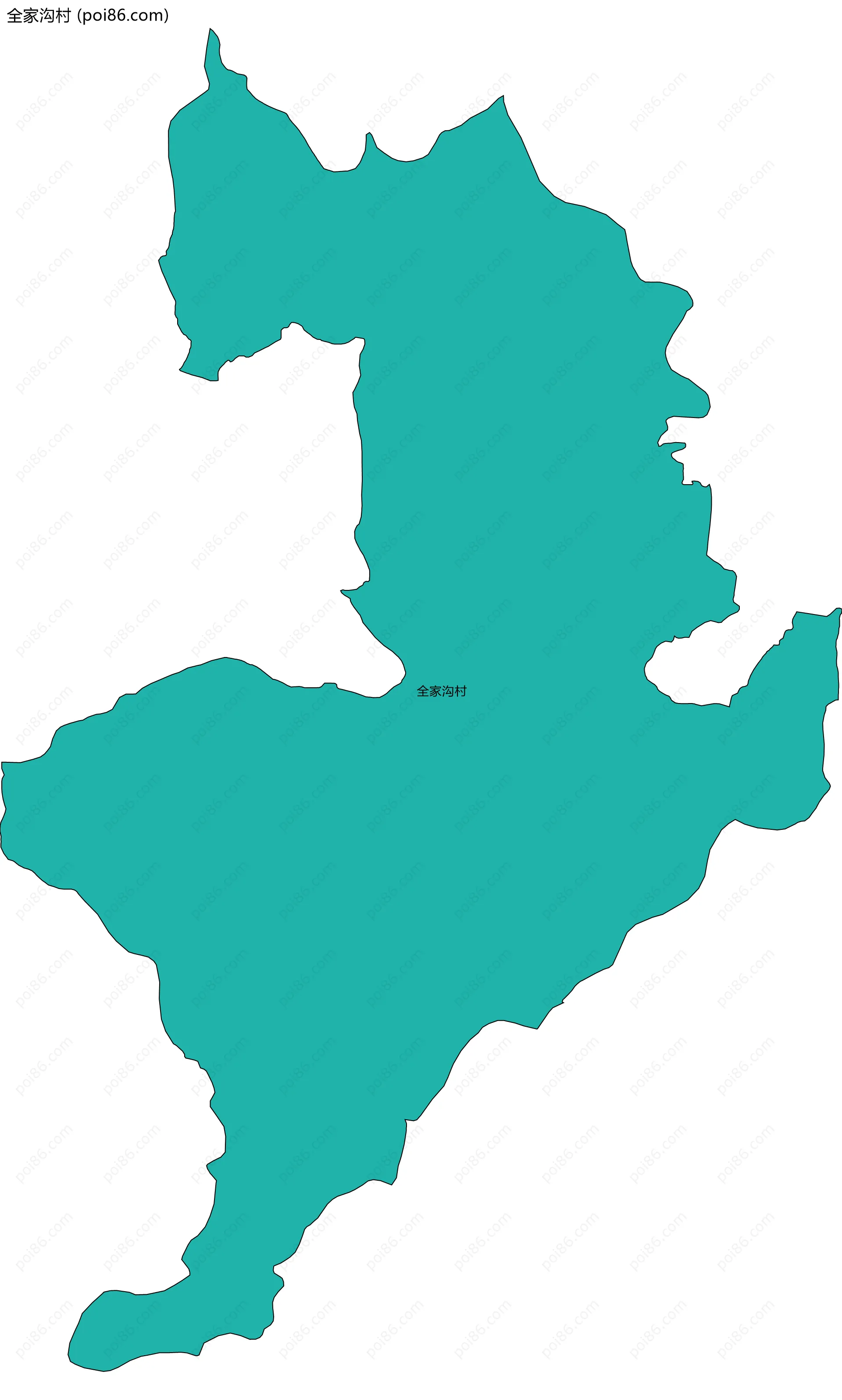 全家沟村边界地图