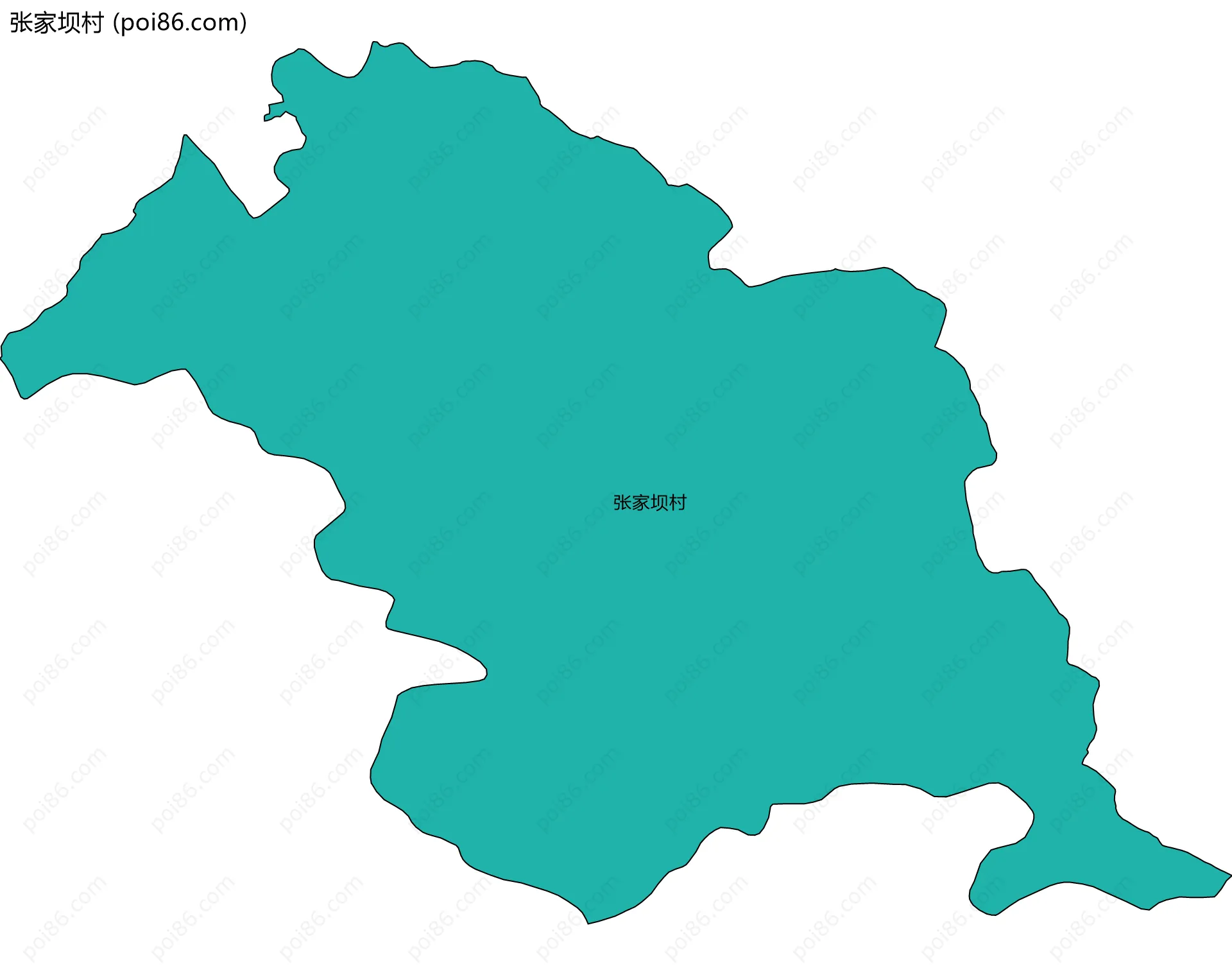 张家坝村边界地图