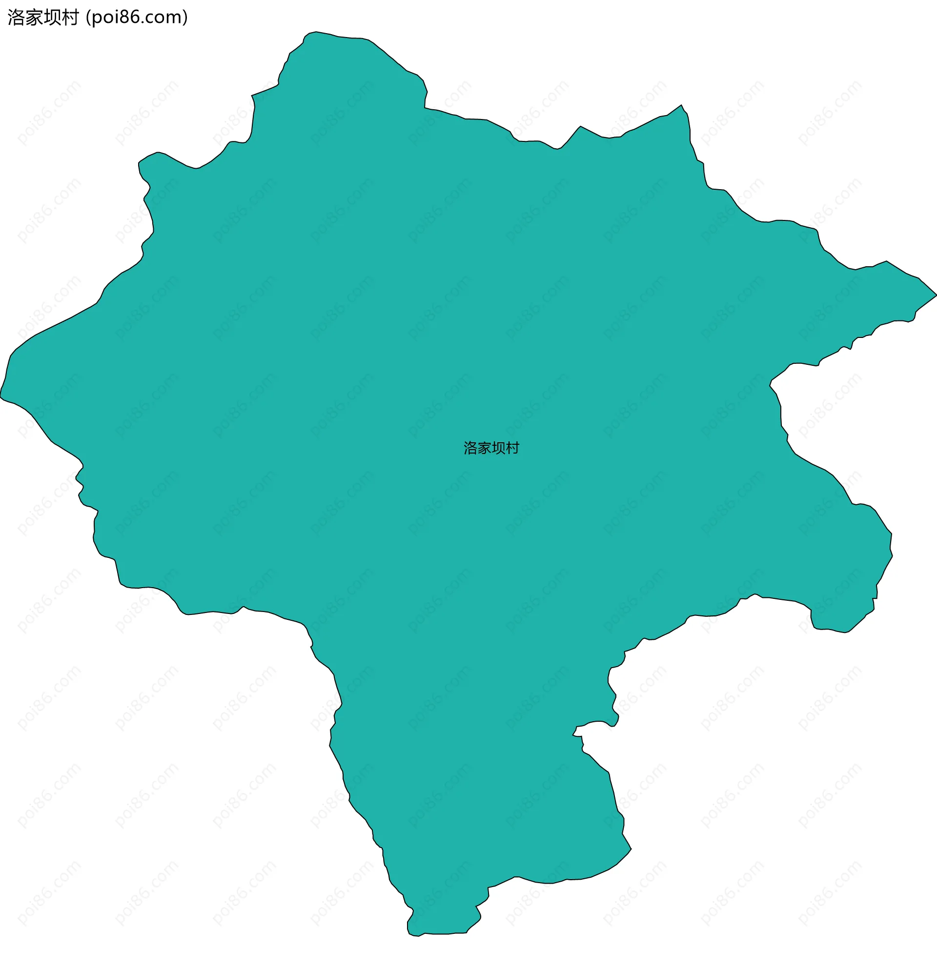 洛家坝村边界地图