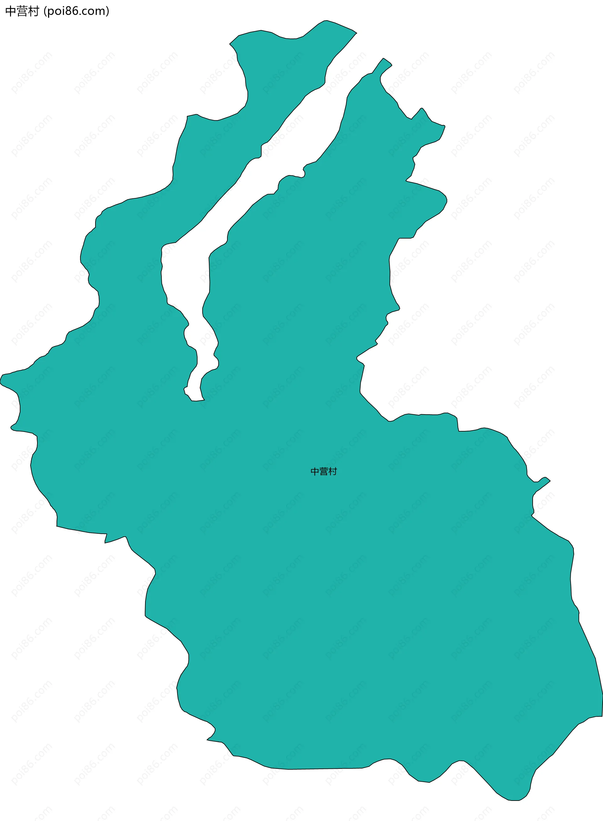 中营村边界地图