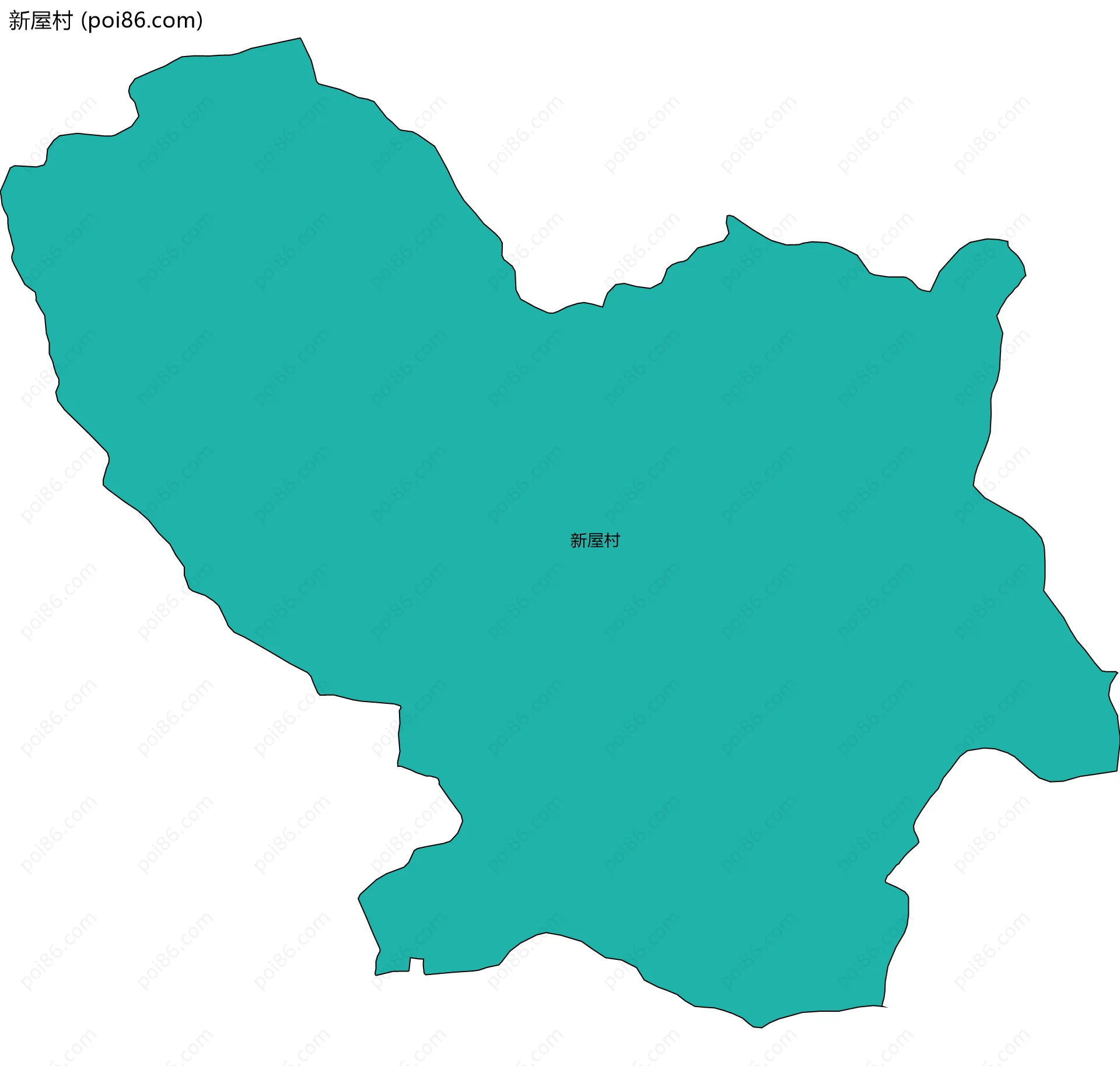 新屋村边界地图