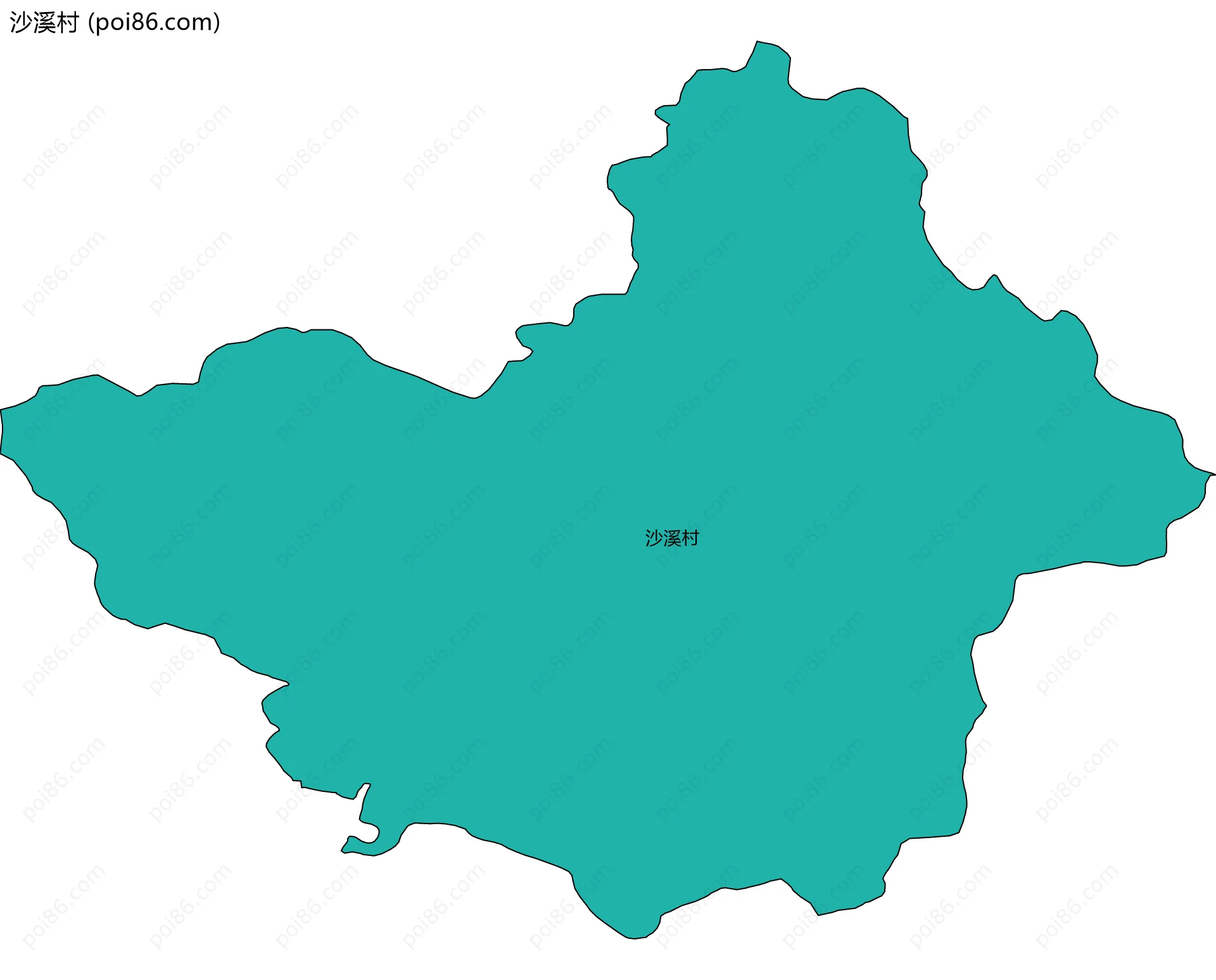 沙溪村边界地图